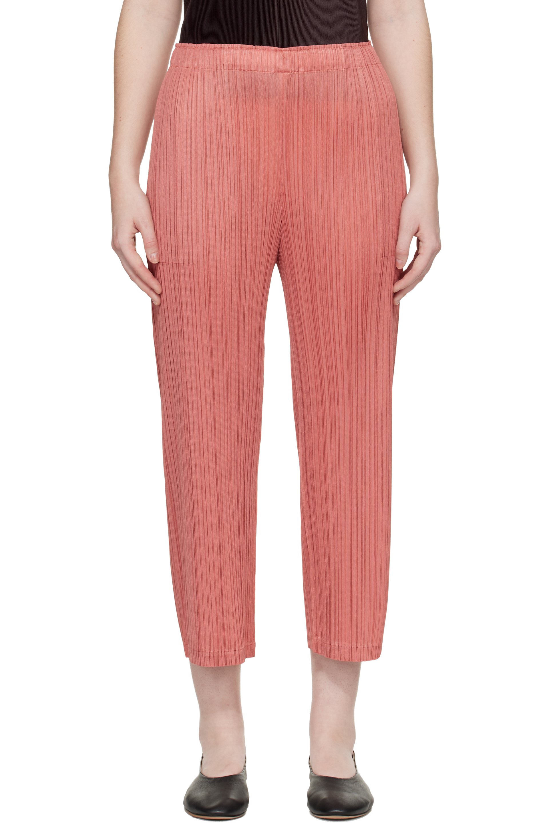 PLEATS PLEASE ISSEY MIYAKE - Pantalon Monthly Colors October rose