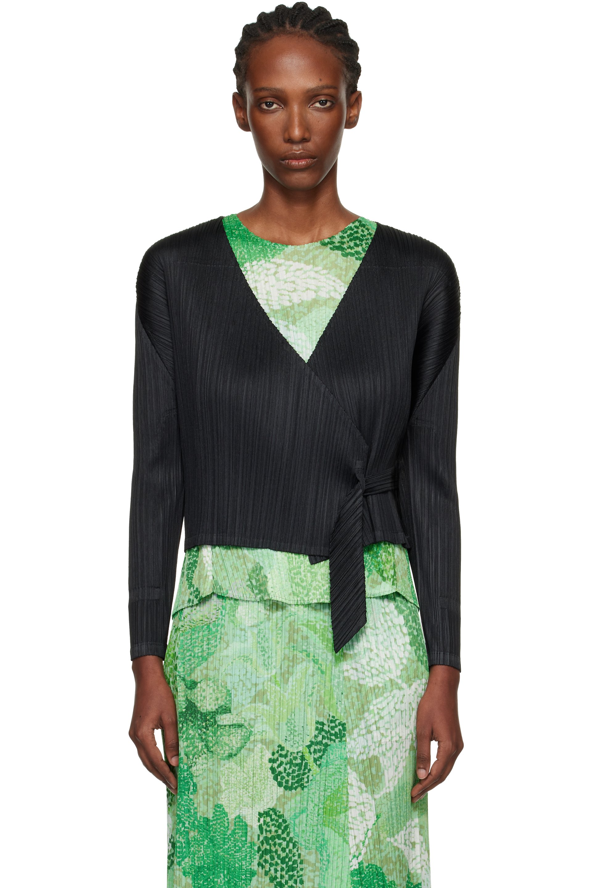 PLEATS PLEASE ISSEY MIYAKE - 黑色 Facade 开衫