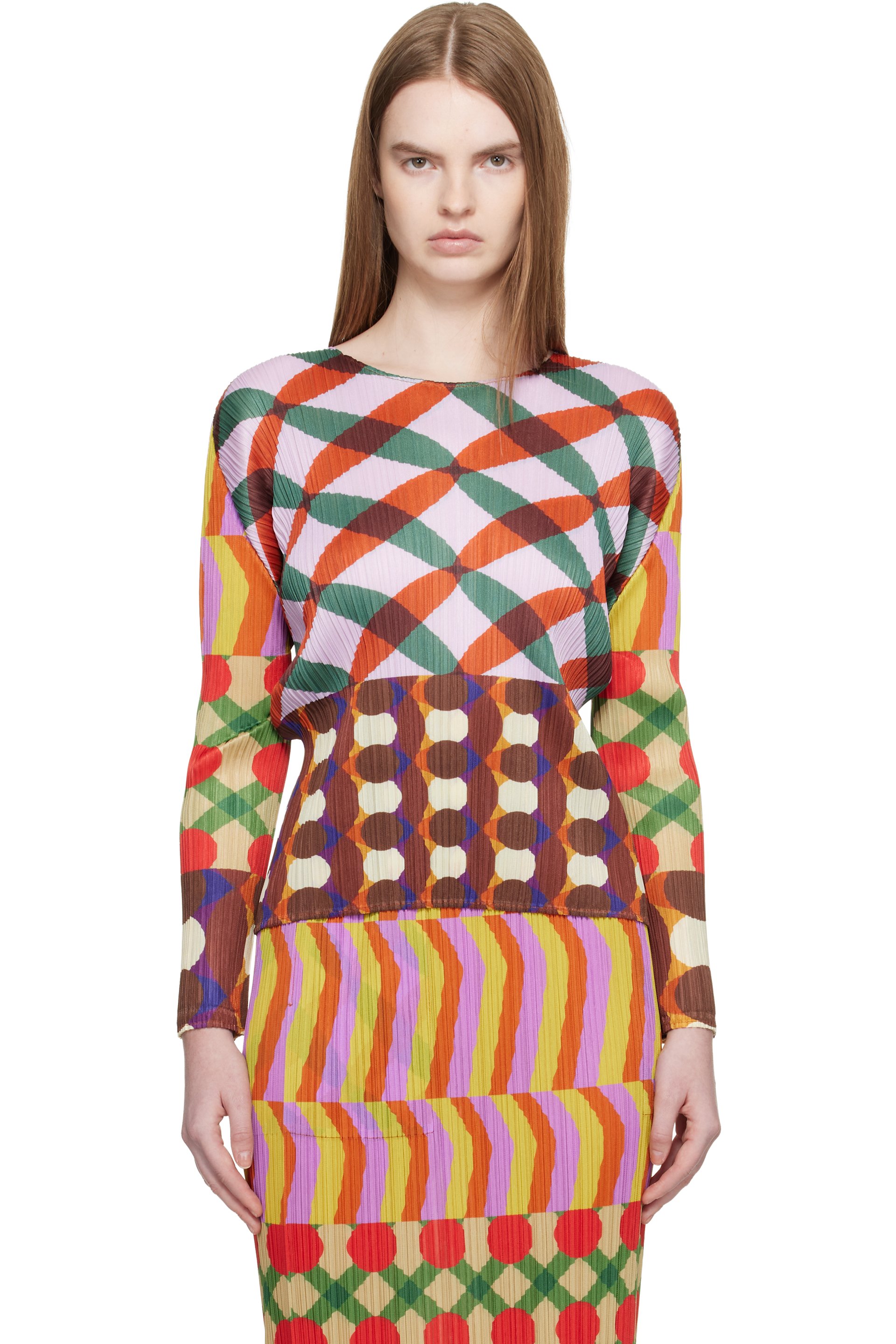 PLEATS PLEASE ISSEY MIYAKE - T-shirt Harmony multicolore