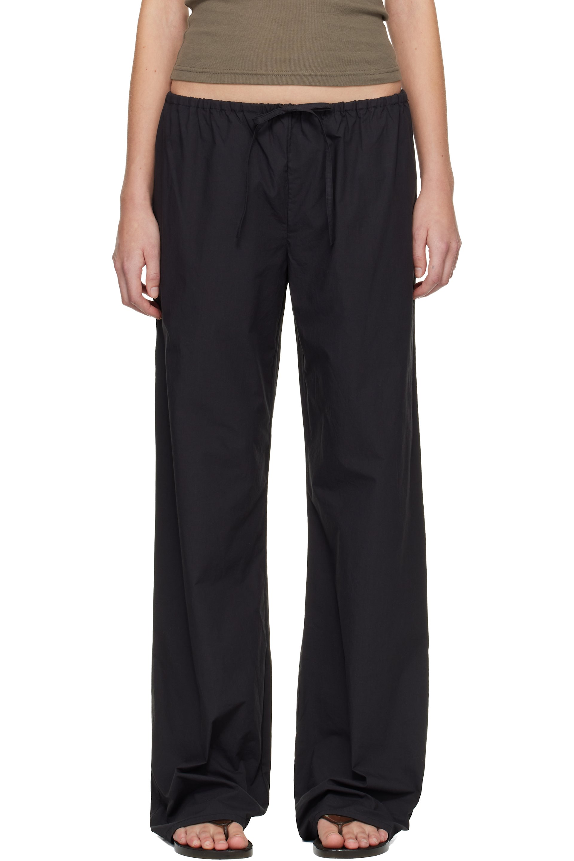Matteau - Pantalon noir à cordon coulissant
