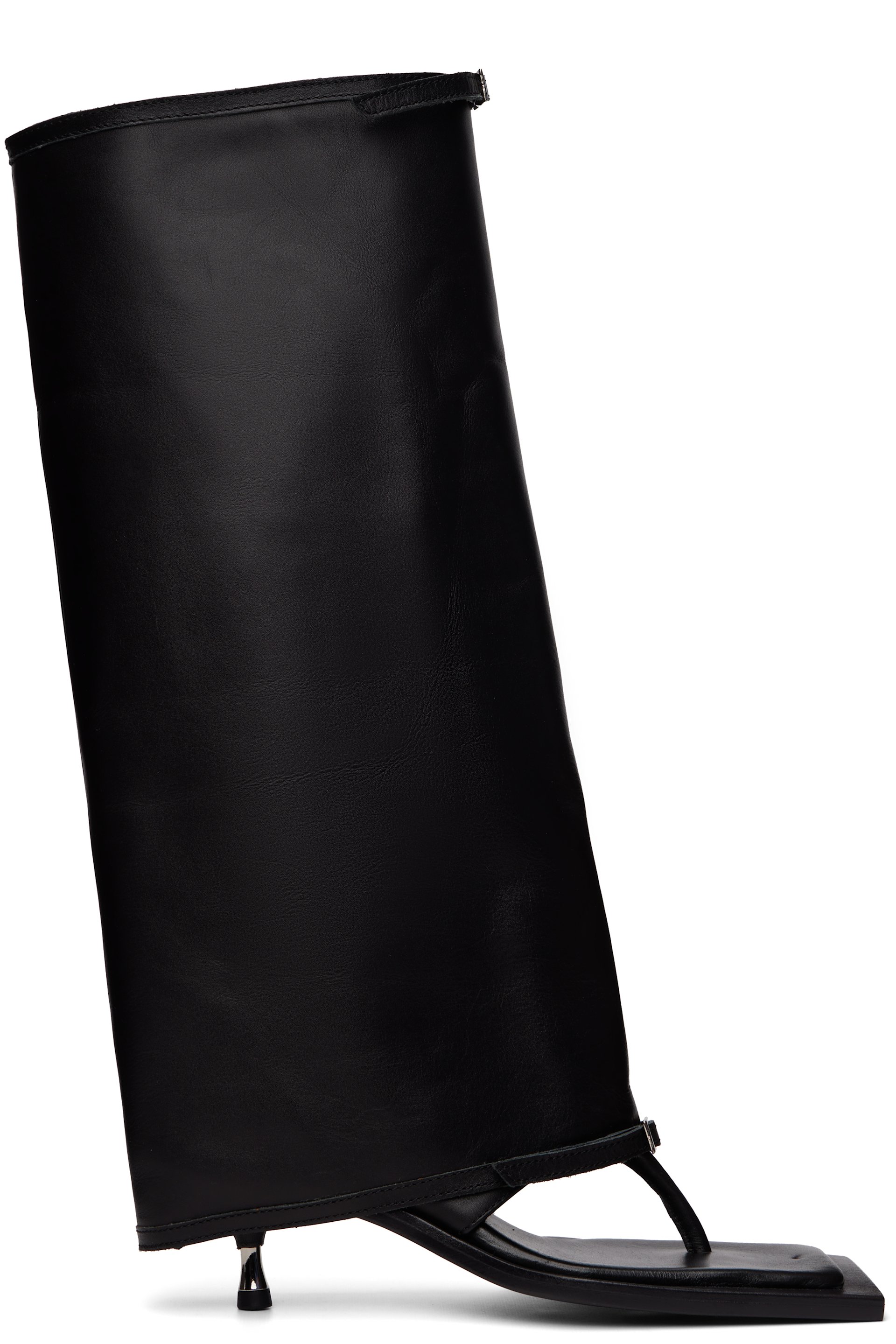 FIDAN NOVRUZOVA - Black Kaia Stiletto Heel Sandal Tall Boots