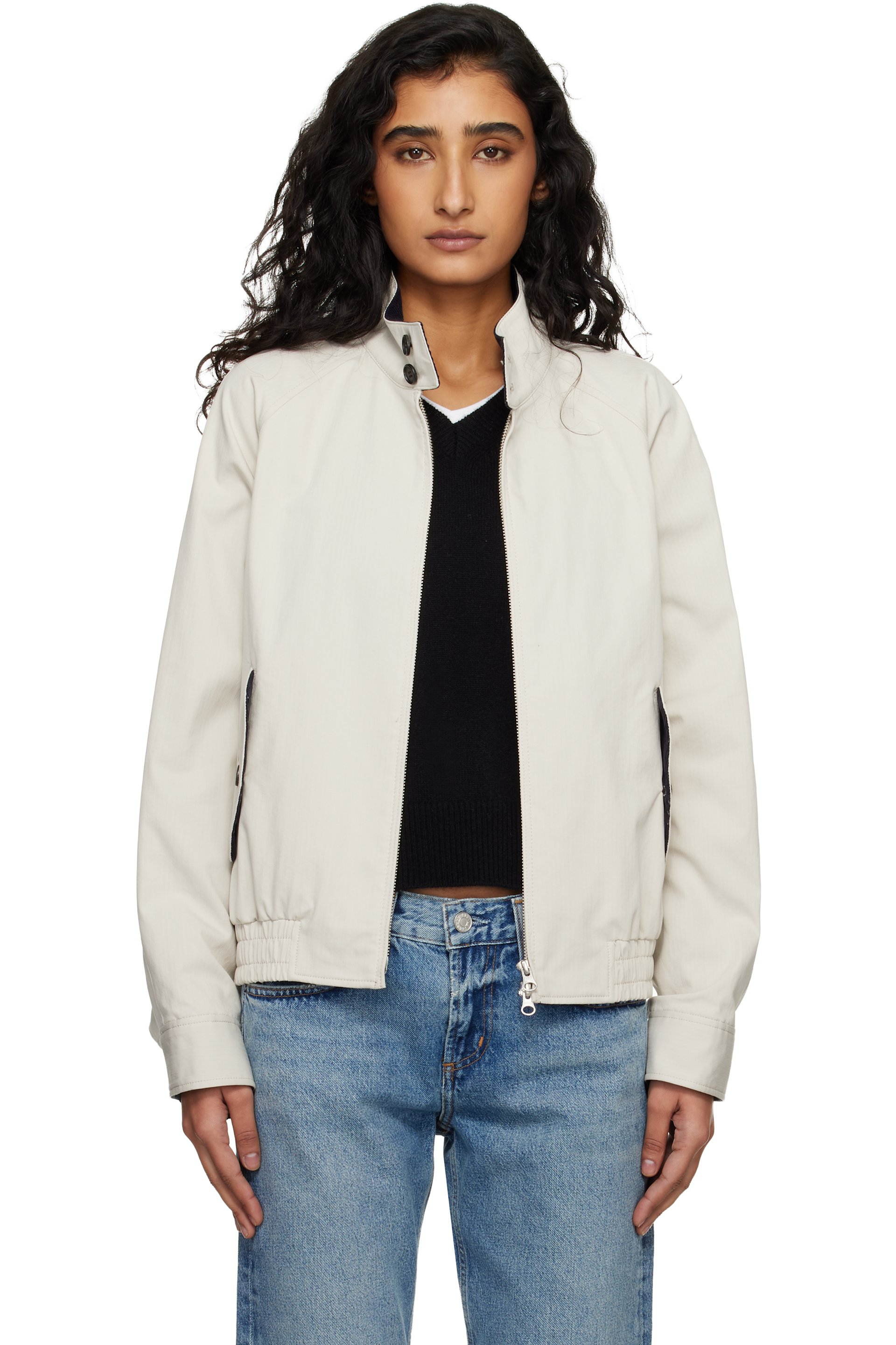 Dunst - Blouson Harrington beige à coupe moderne