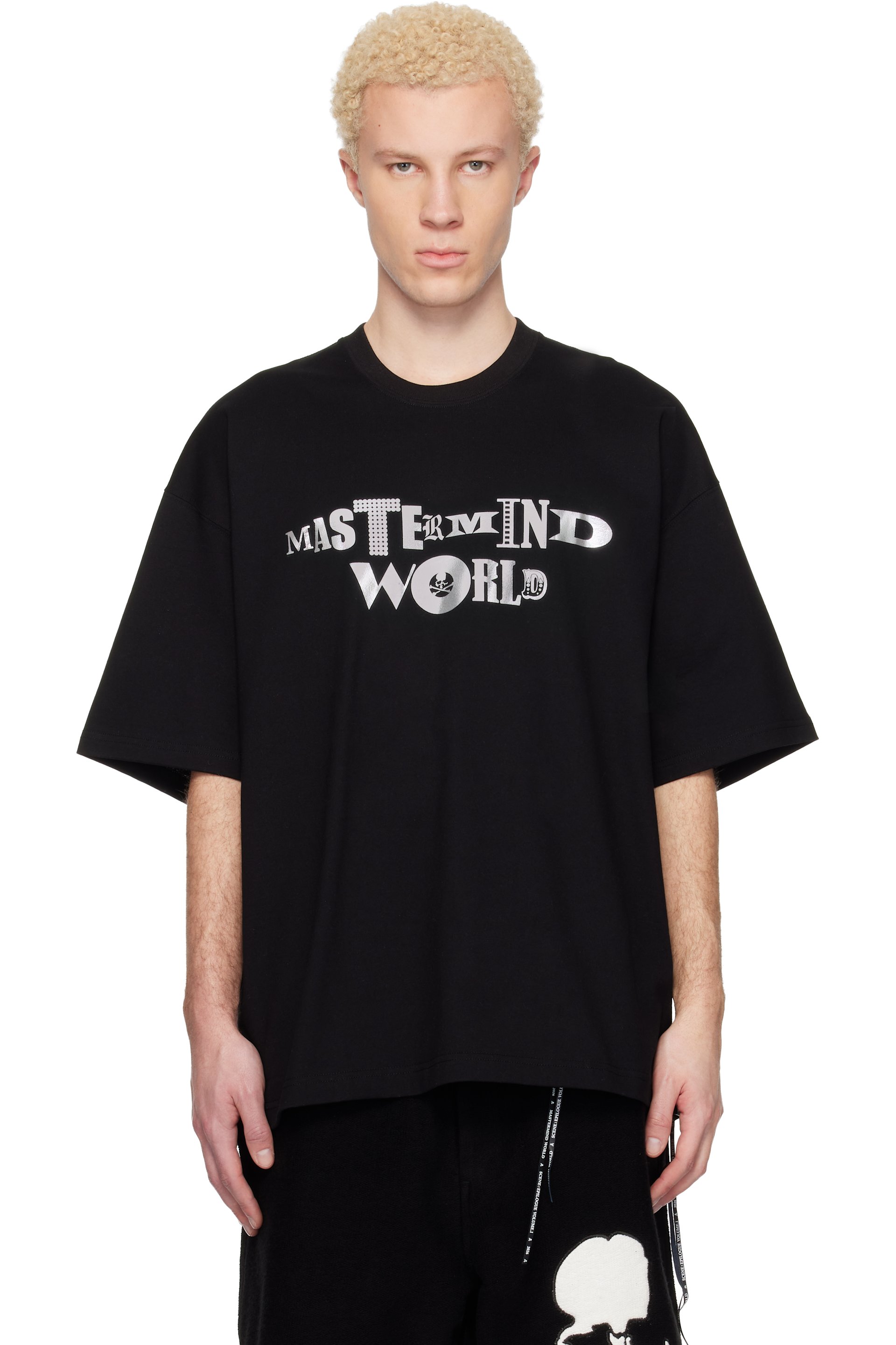 MASTERMIND WORLD - Black MW Foil Logo SS T-shirt