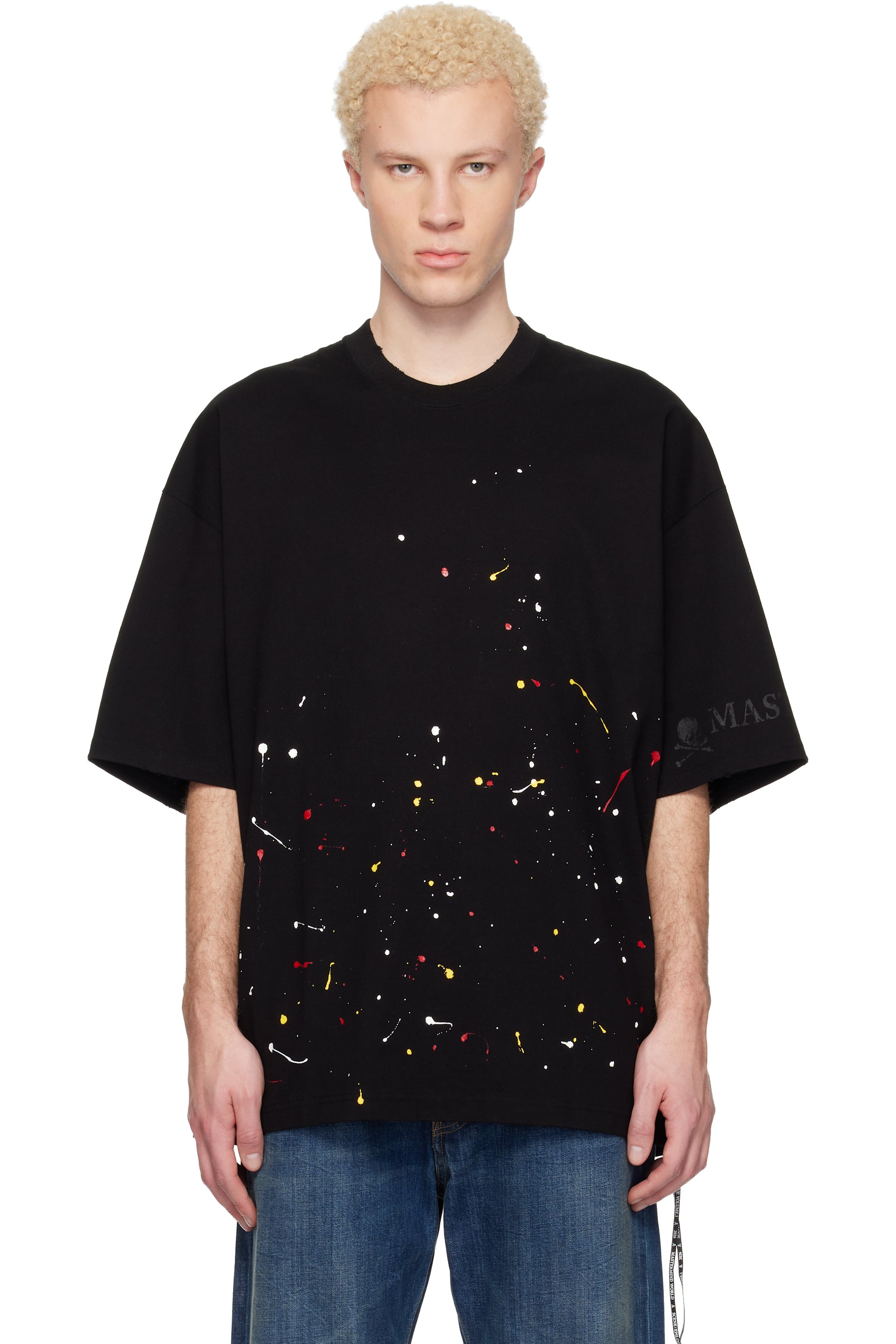 MASTERMIND WORLD - Black MW Distressed SS T-shirt