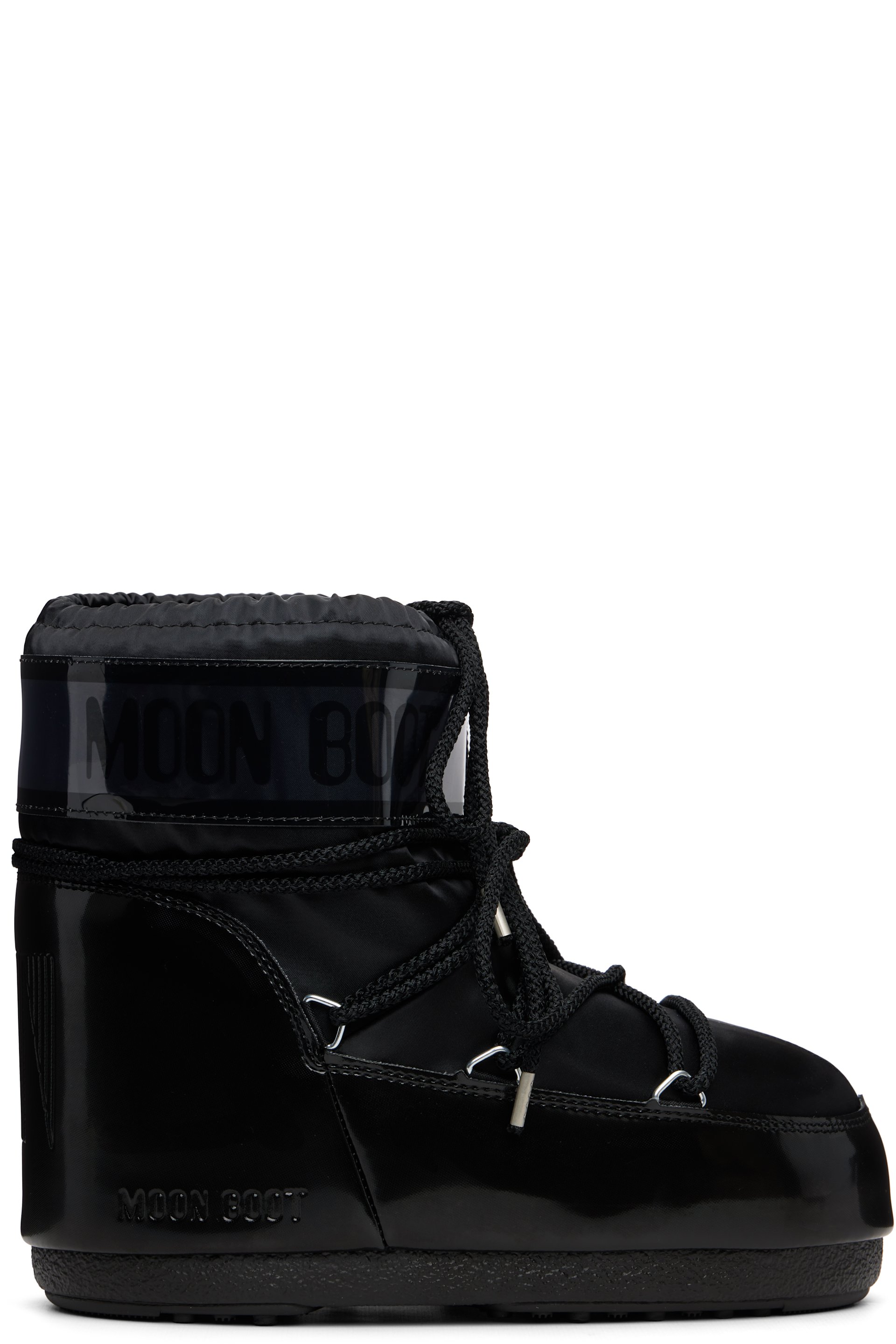 Moon Boot - 黑色 Icon Low Glance Satin 踝靴