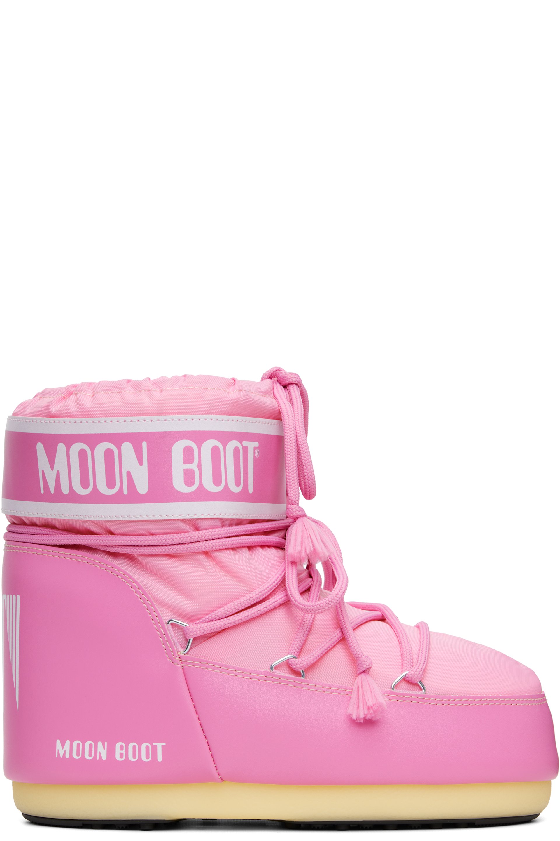 Moon Boot - 粉色 Icon Low Nylon 踝靴