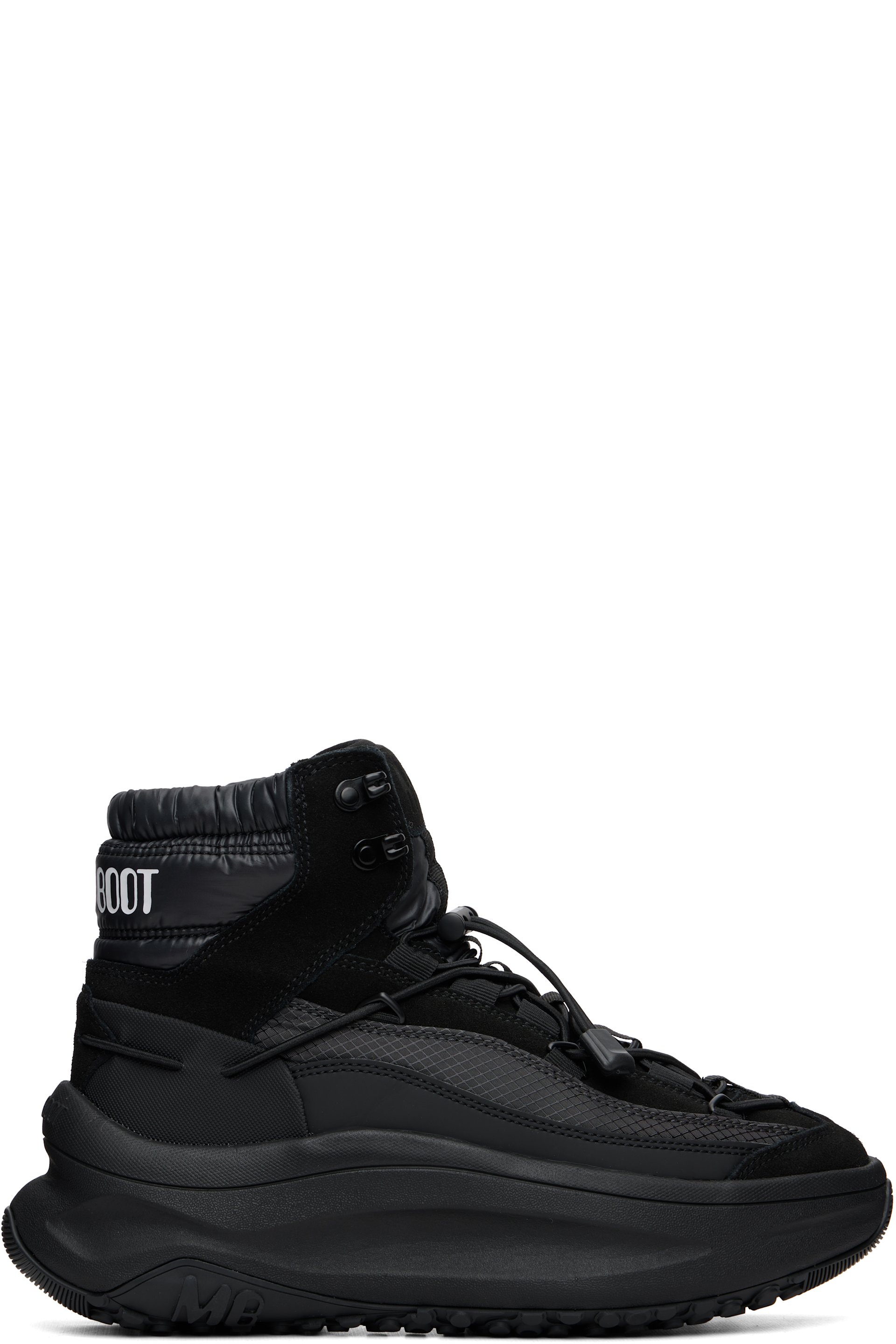 Black Moon247 XLace Mid Sneakers by Moon Boot on Sale