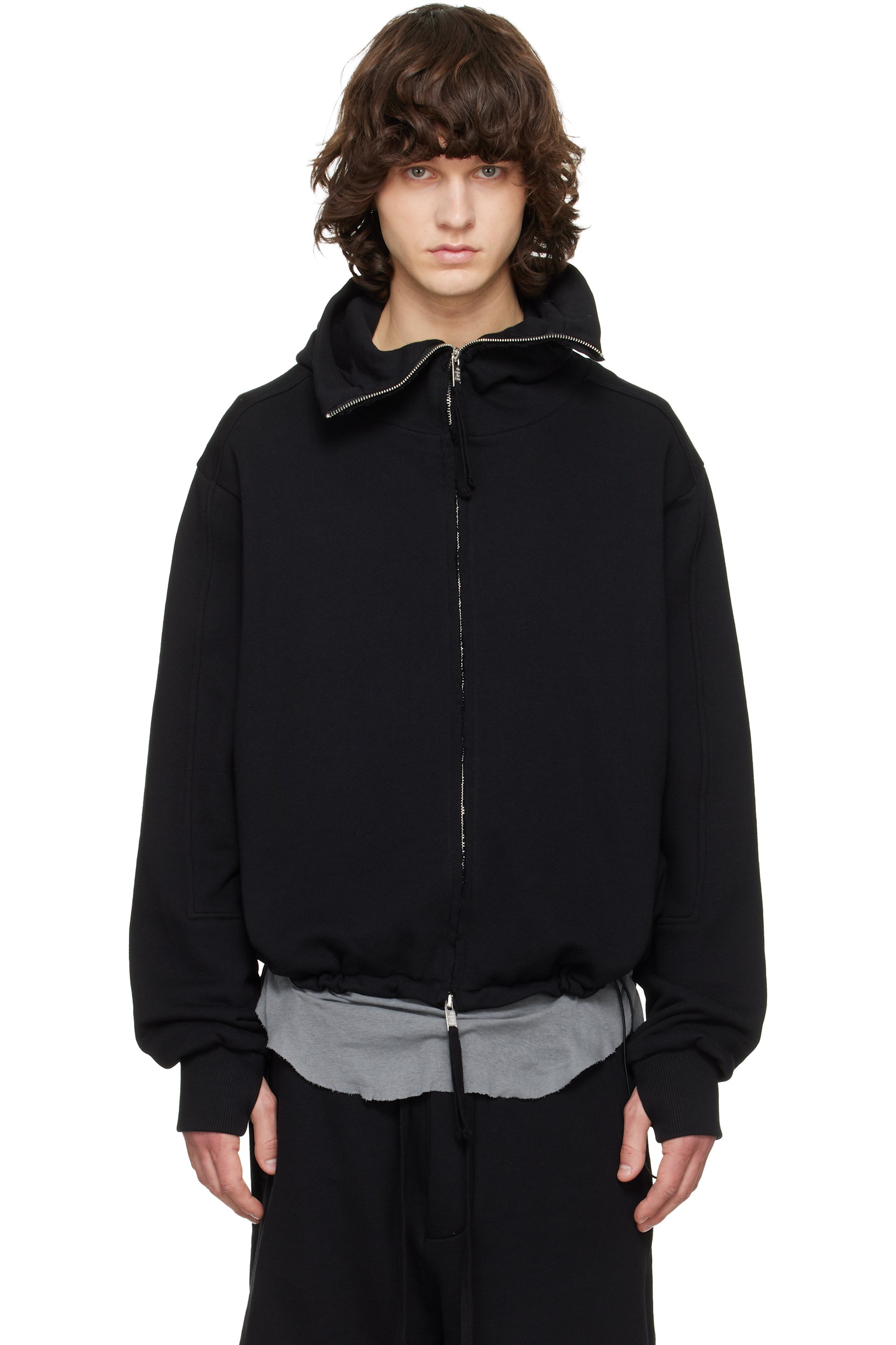 thom/krom - Pull à capuche SJ 695 noir