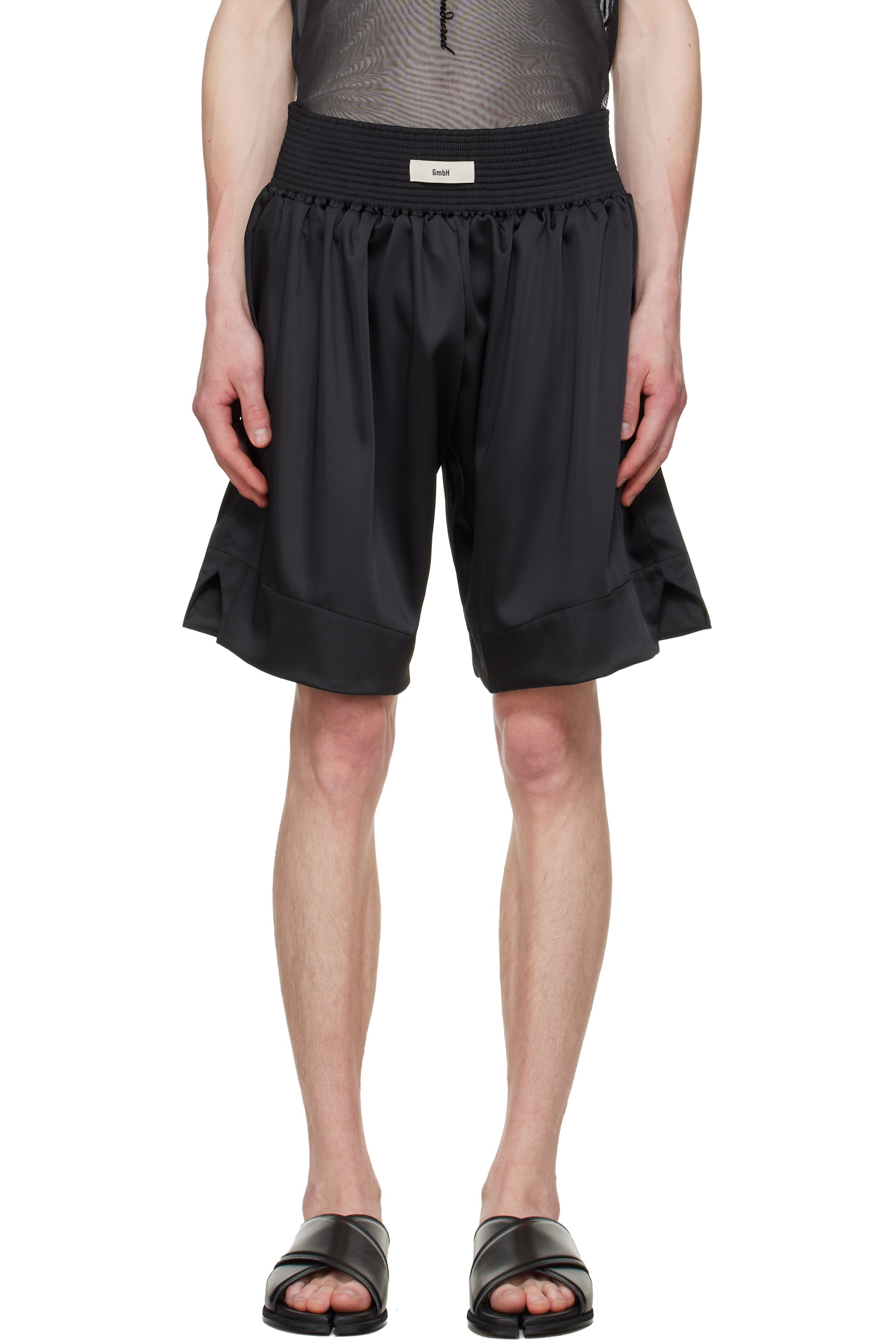 GmbH - Black Nusret Satin Boxing Shorts