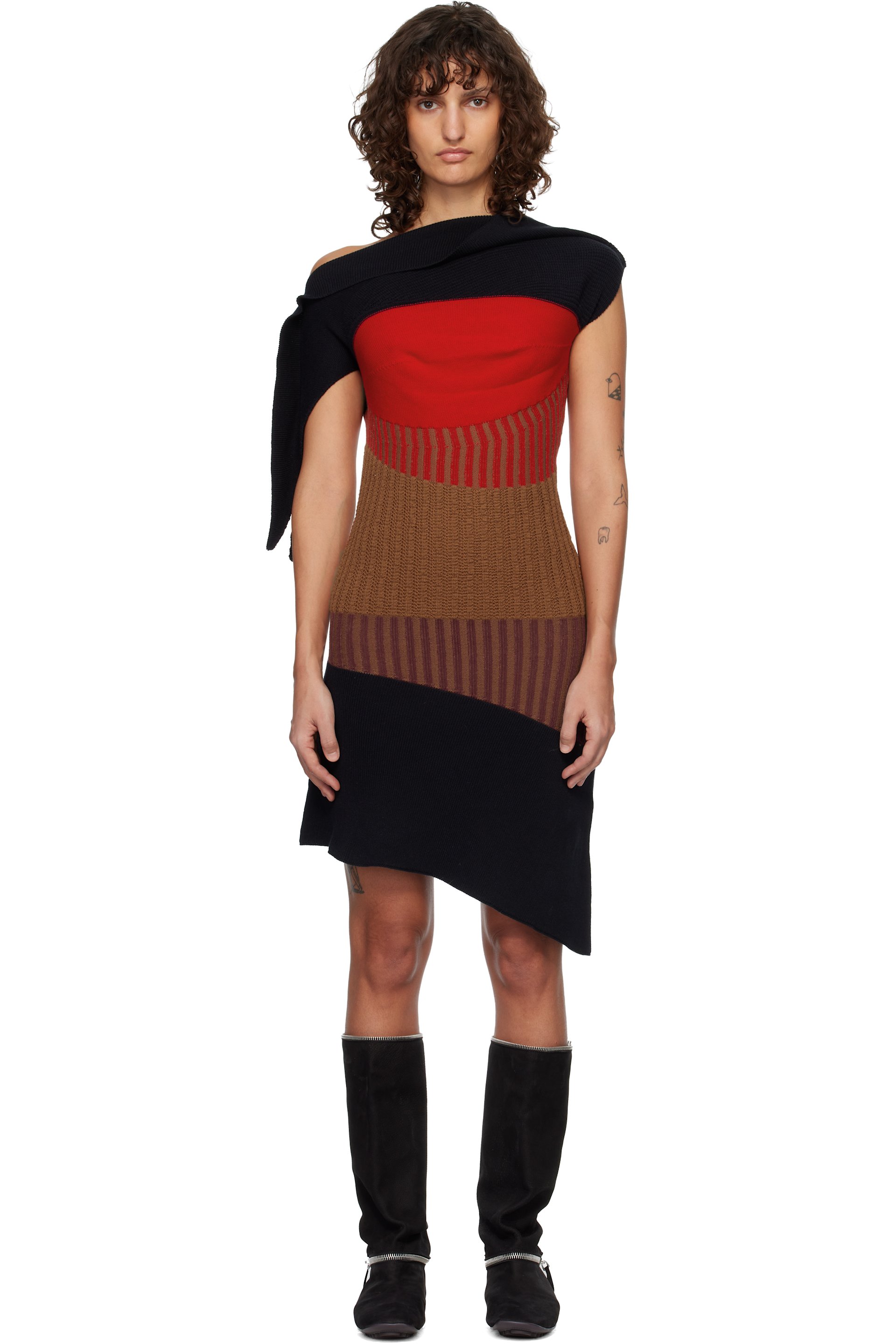 Kiko Kostadinov - Multicolor Lemoyne Knitted Midi Dress