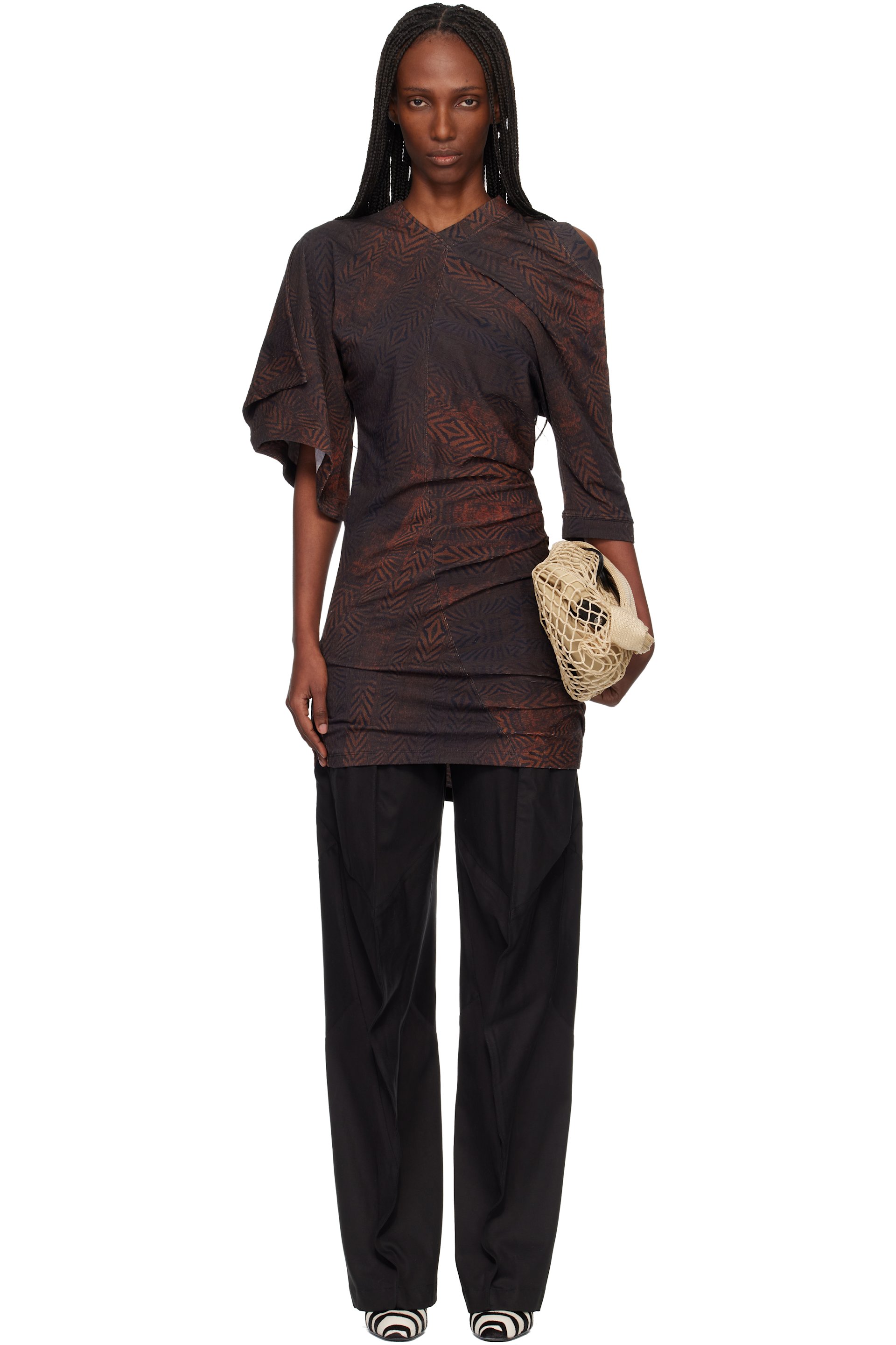 Kiko Kostadinov - Robe midi Florella brune
