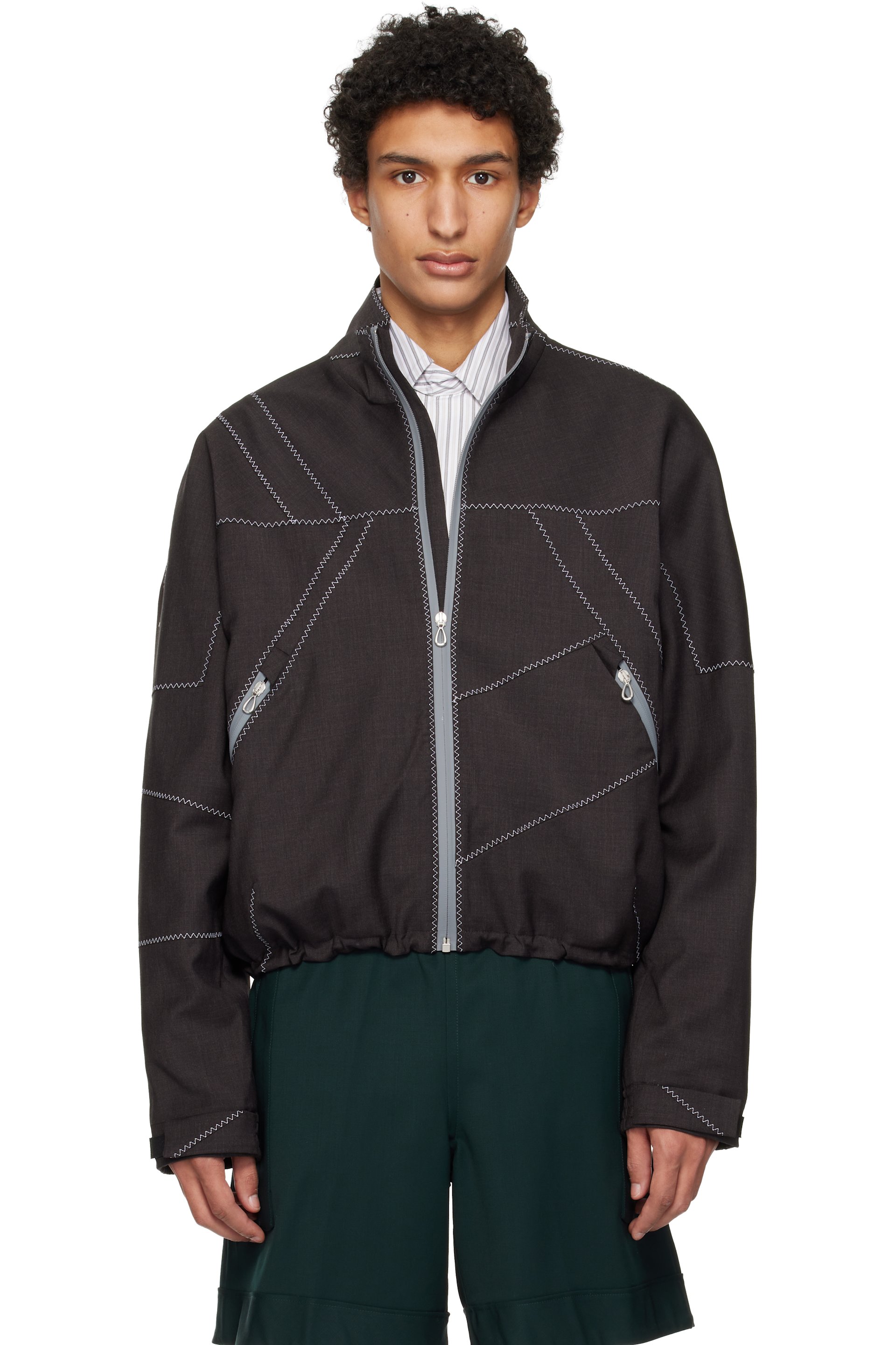 Kiko Kostadinov: Brown Fosco Jacket | SSENSE Canada