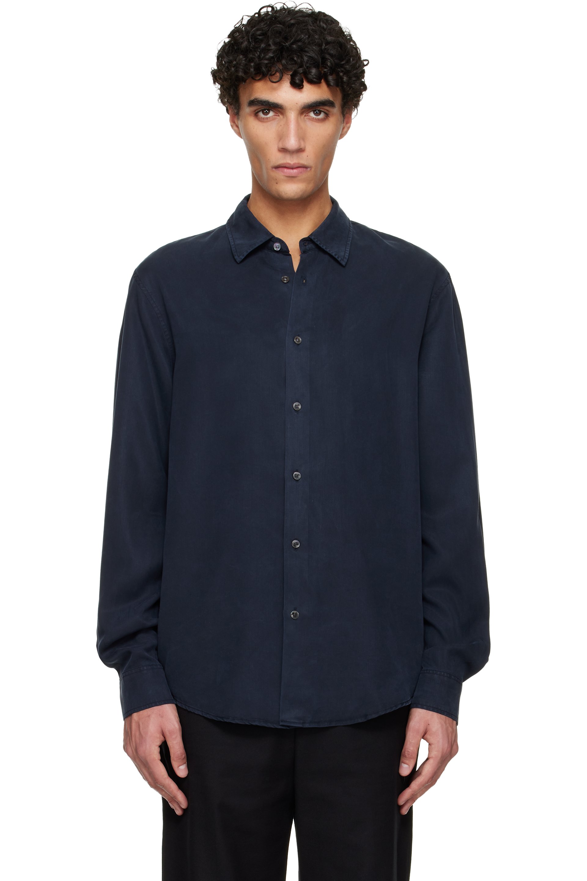 HOPE - Chemise bleu marine à coupe classique