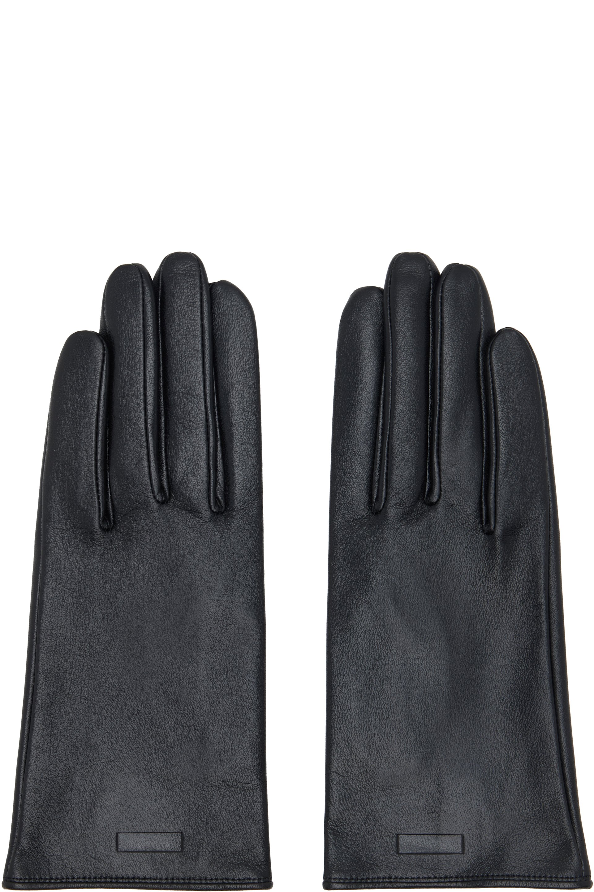 ssstein - Black Leather Gloves