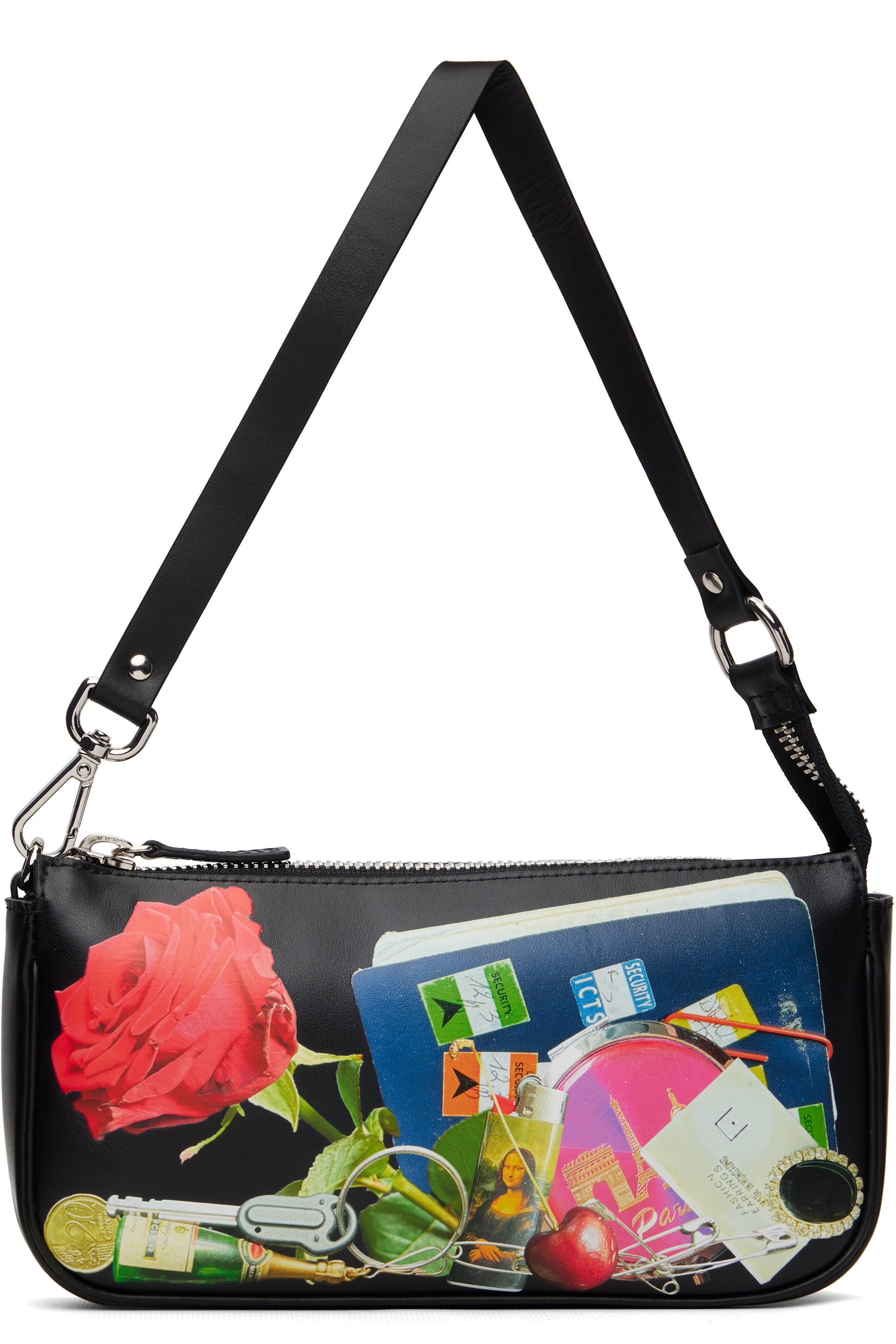 VAQUERA - Sac noir à image trompe l'œil