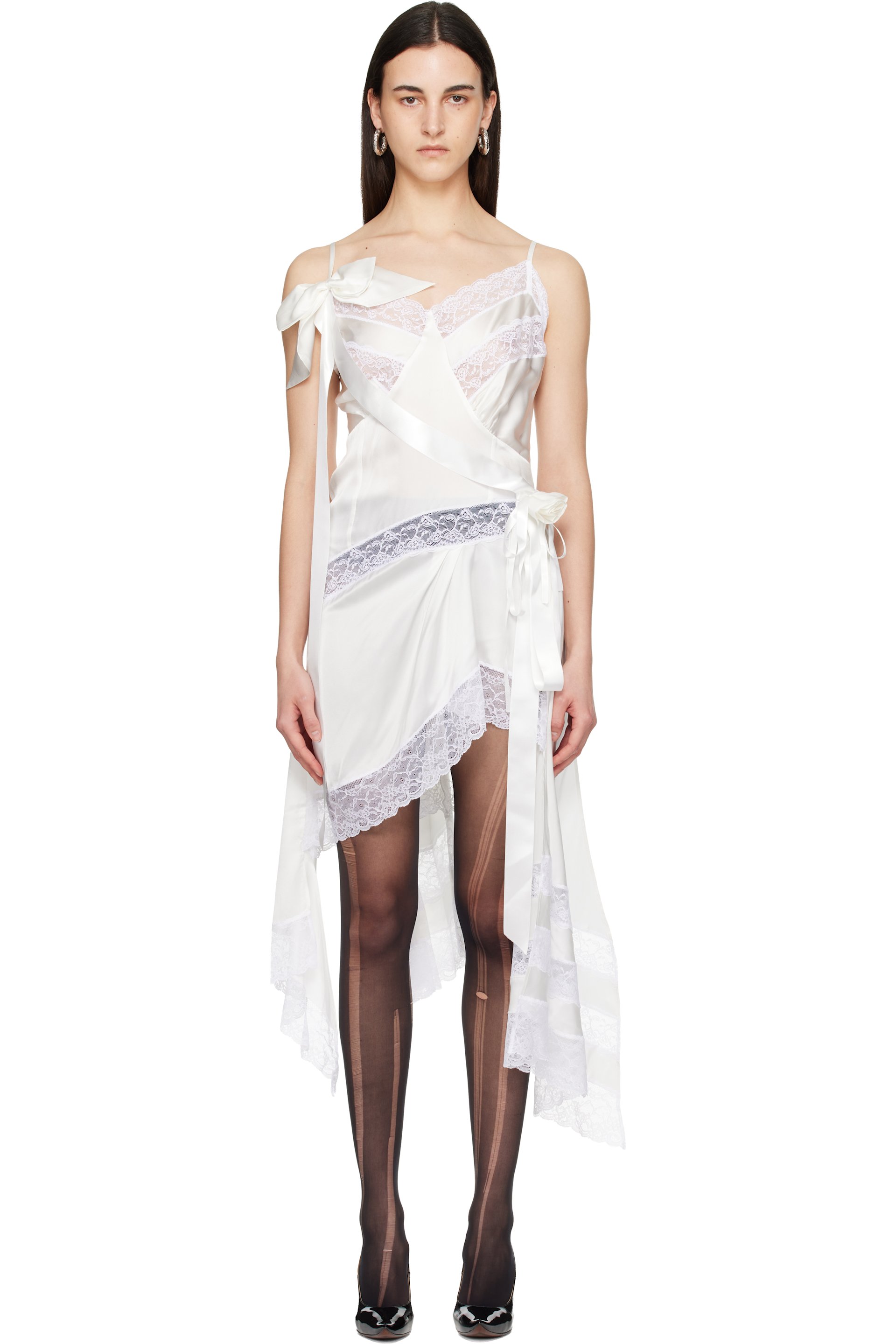 VAQUERA - Robe courte à enfiler blanche