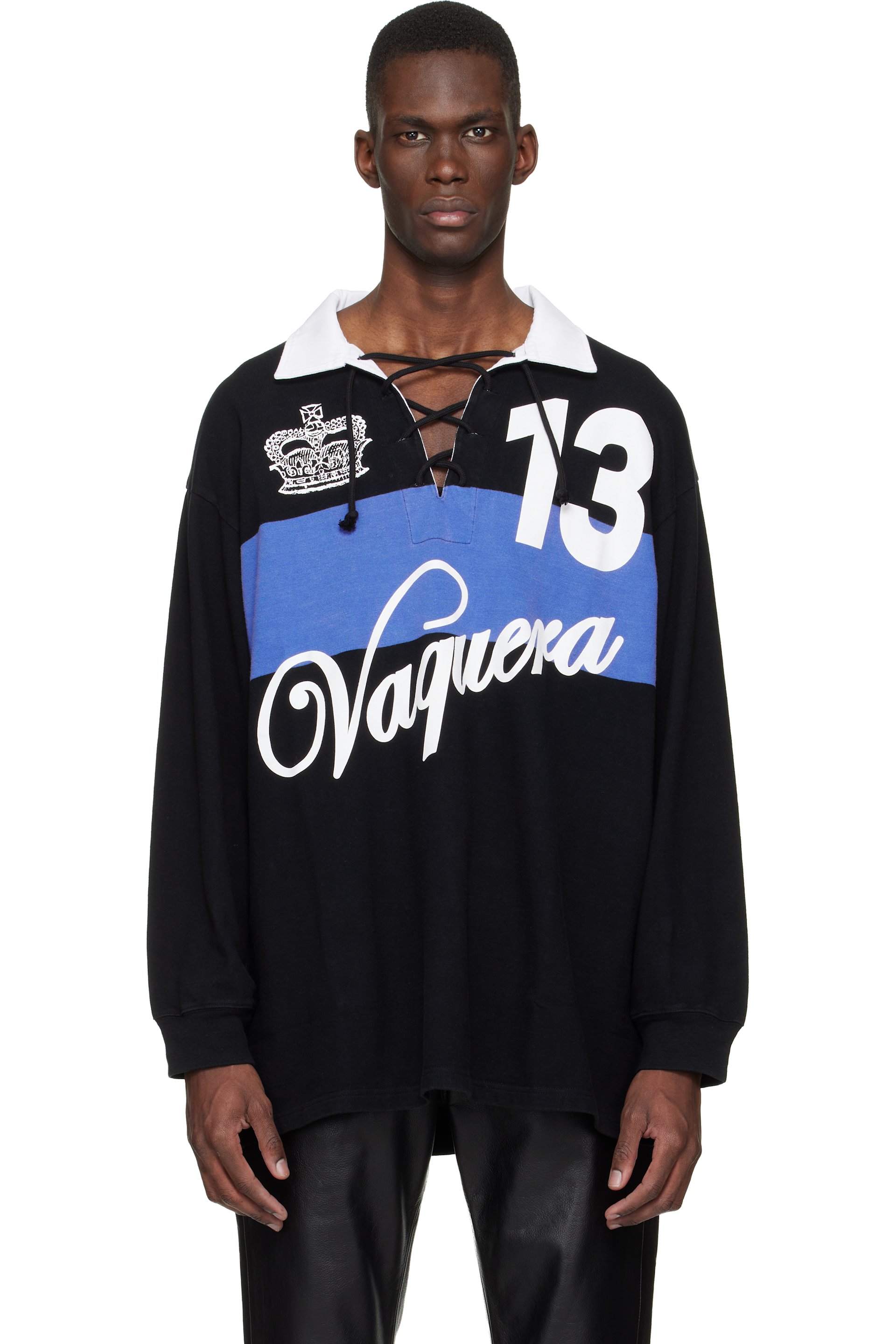 VAQUERA - Black Rugby Polo