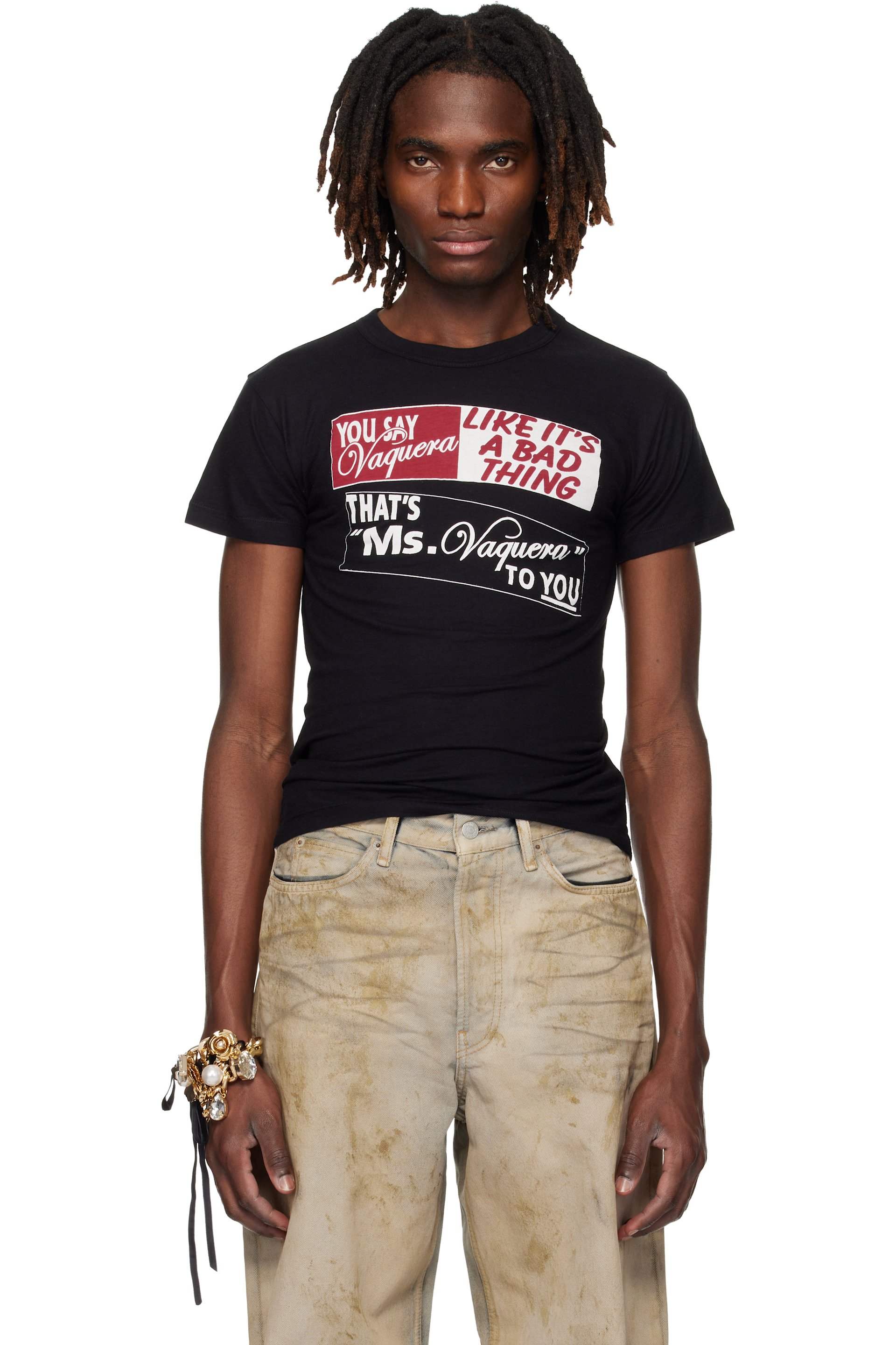 VAQUERA - Black Bumper Sticker T-shirt