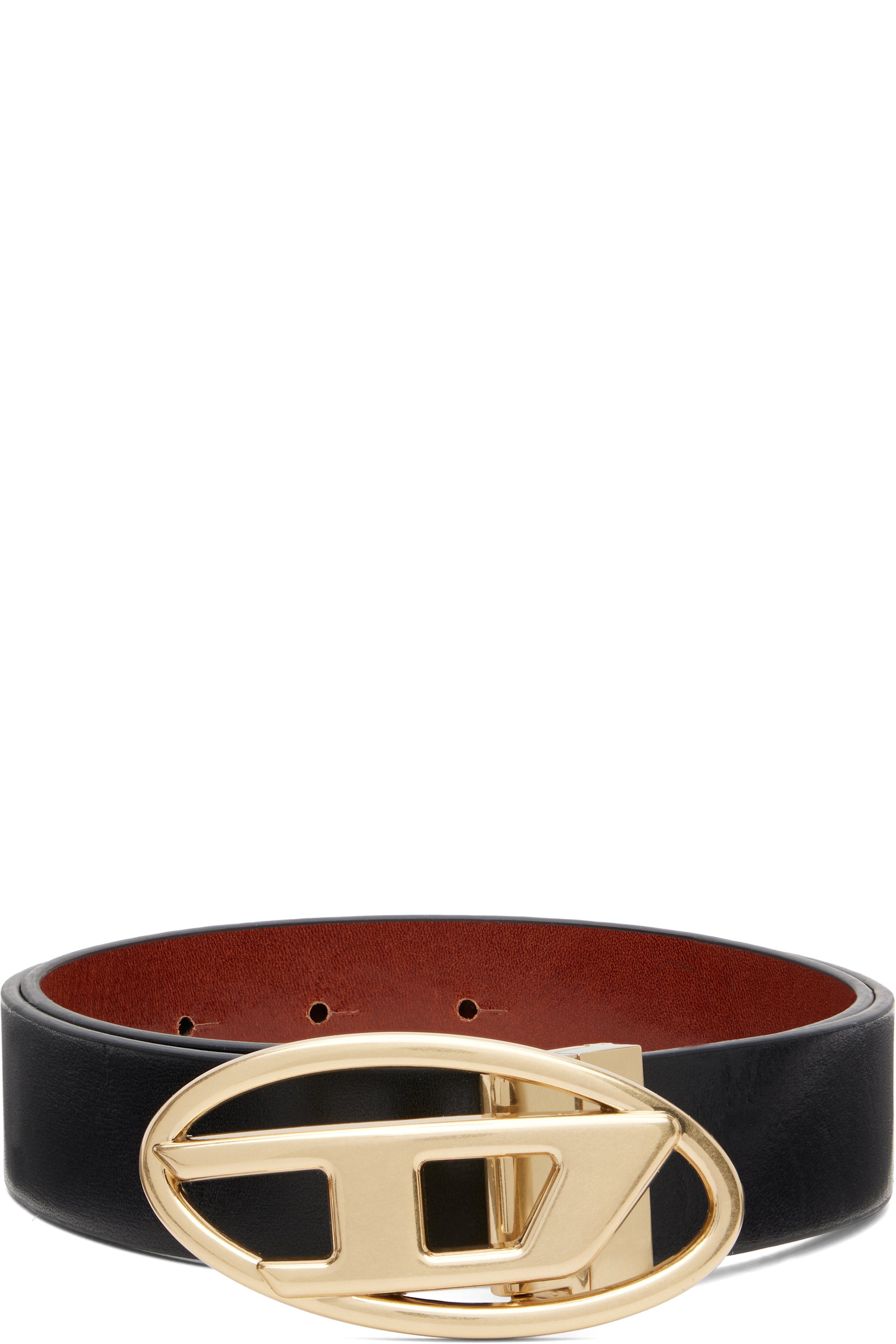 Diesel - Black 3.9cm Leather Reversible Belt