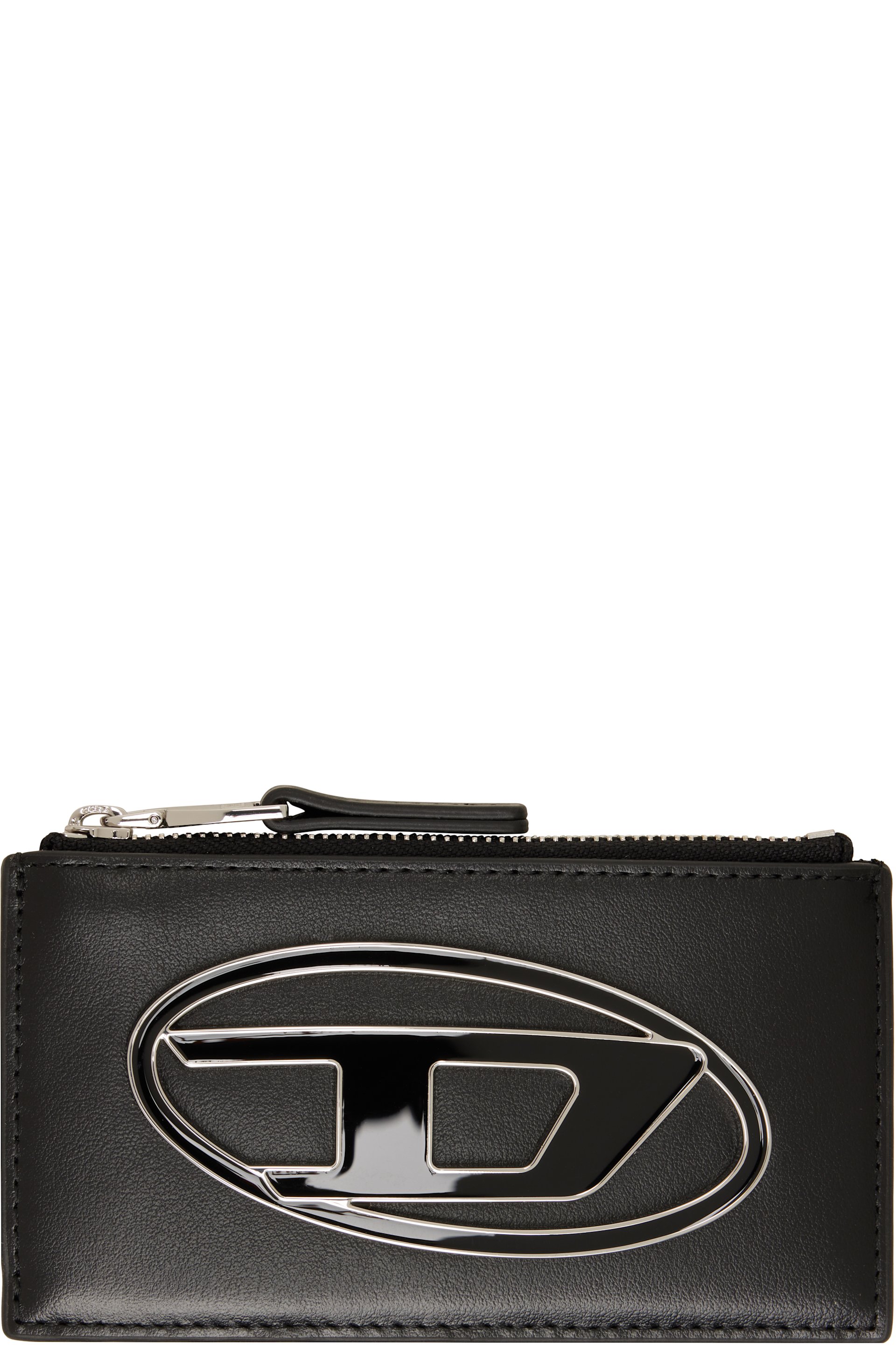 Diesel - Black Nappa Leather Flat Card Holder