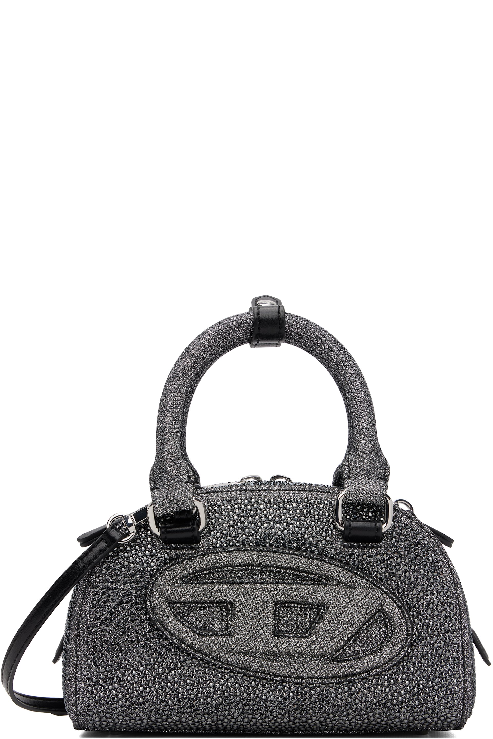 Diesel - 灰色小号 1DR Dome Crystal Lurex Bowling 手提包