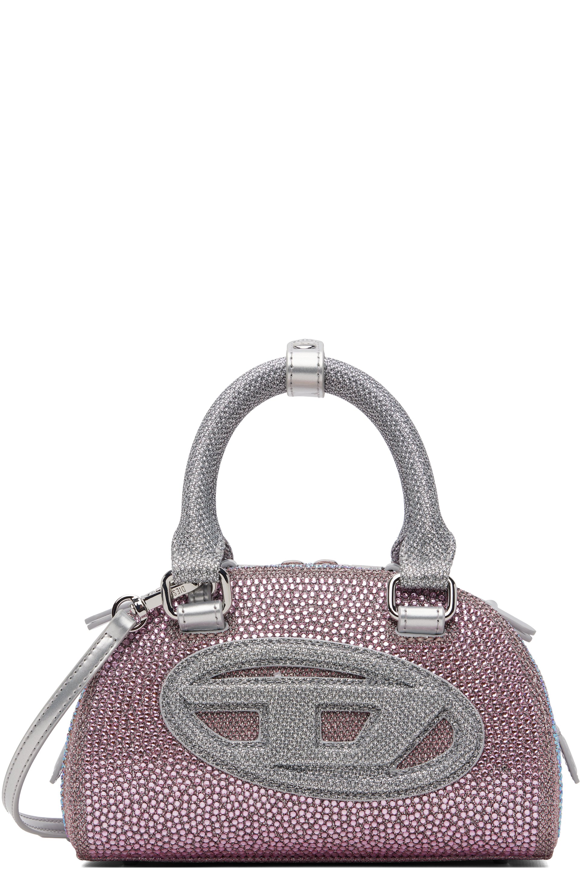 Diesel - 粉色小号 1DR Dome Crystal Lurex Bowling 手提包