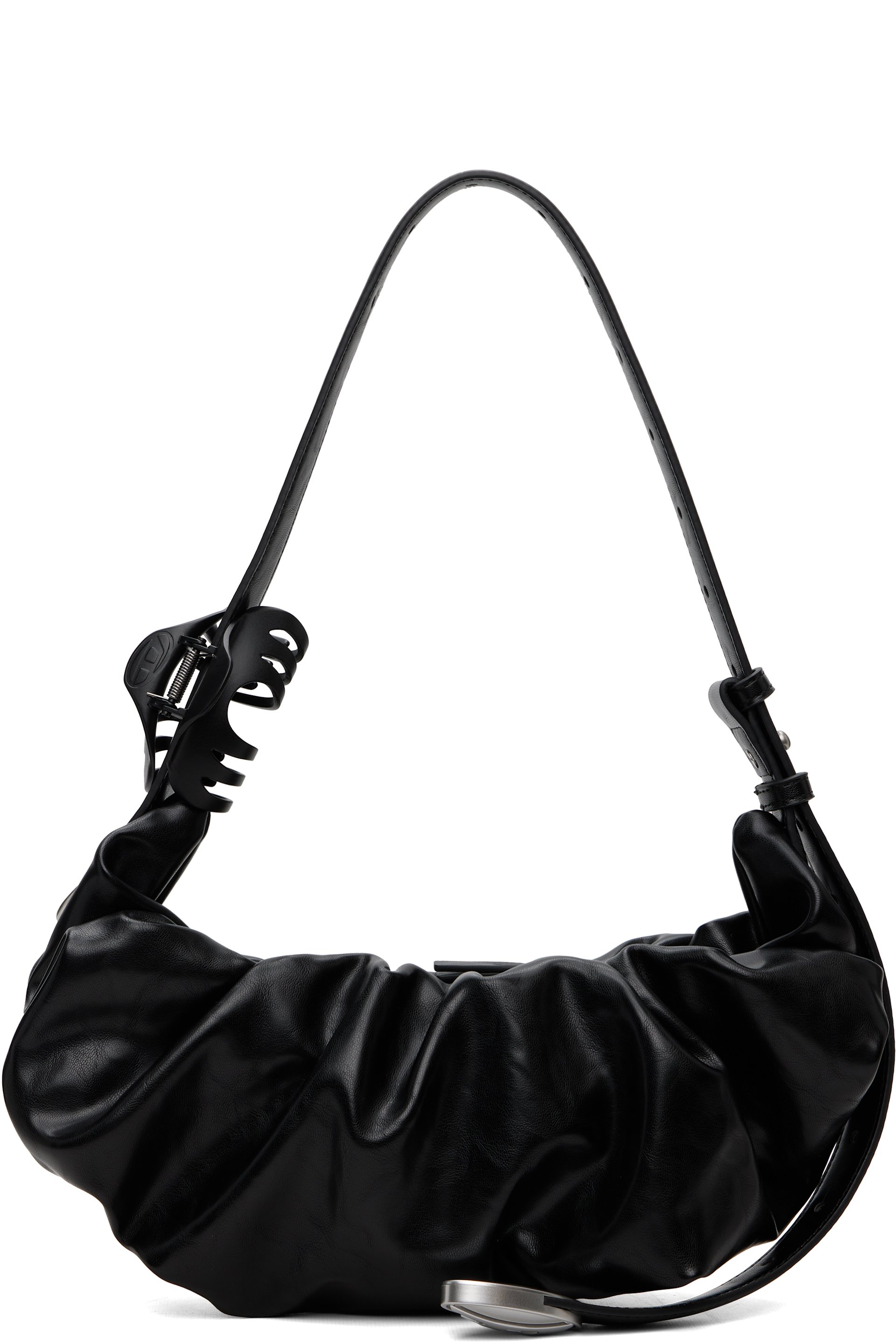 Diesel - Black Grab-D-Small Scrunched Bag