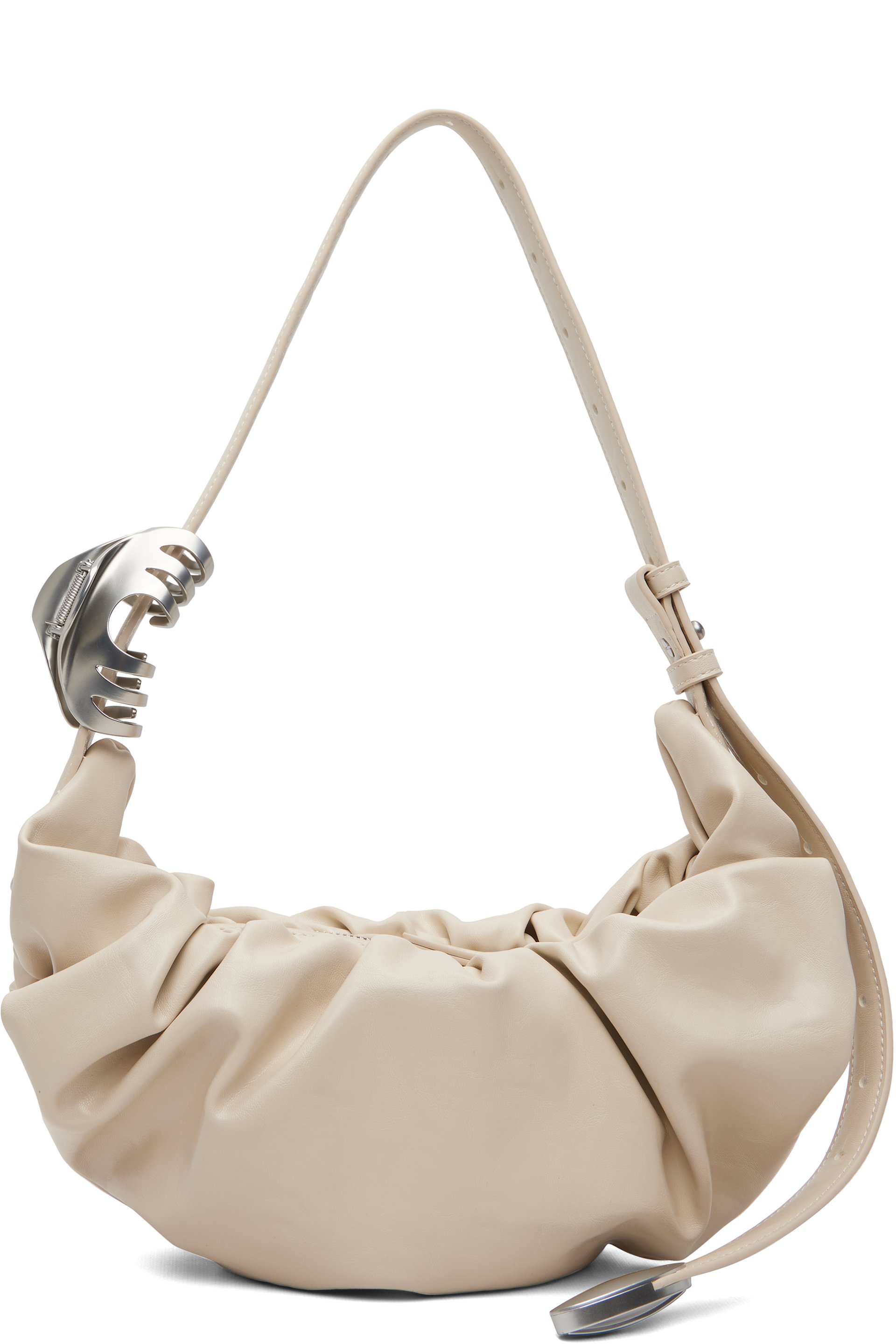 Diesel - Beige Grab-D-Small Scrunched Bag
