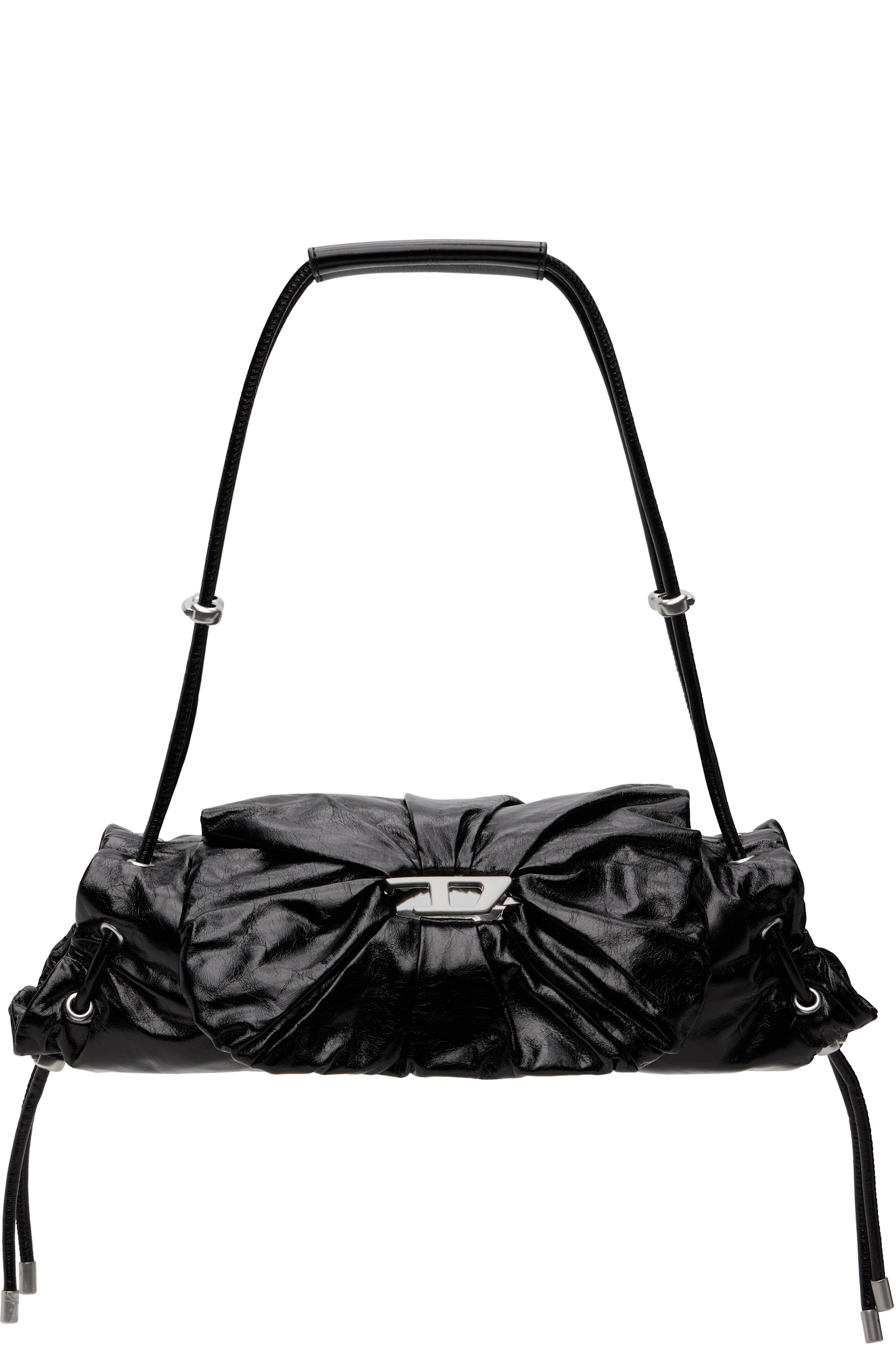 Diesel - Black Scrunch-D-Small Shoulder Bag