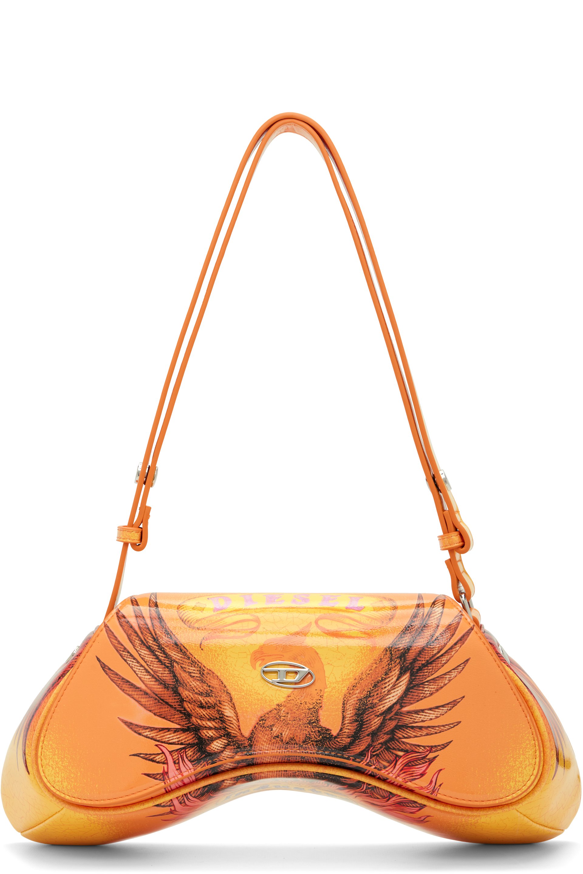 Diesel - Orange Play-Glossy Printed Crossbody Bag