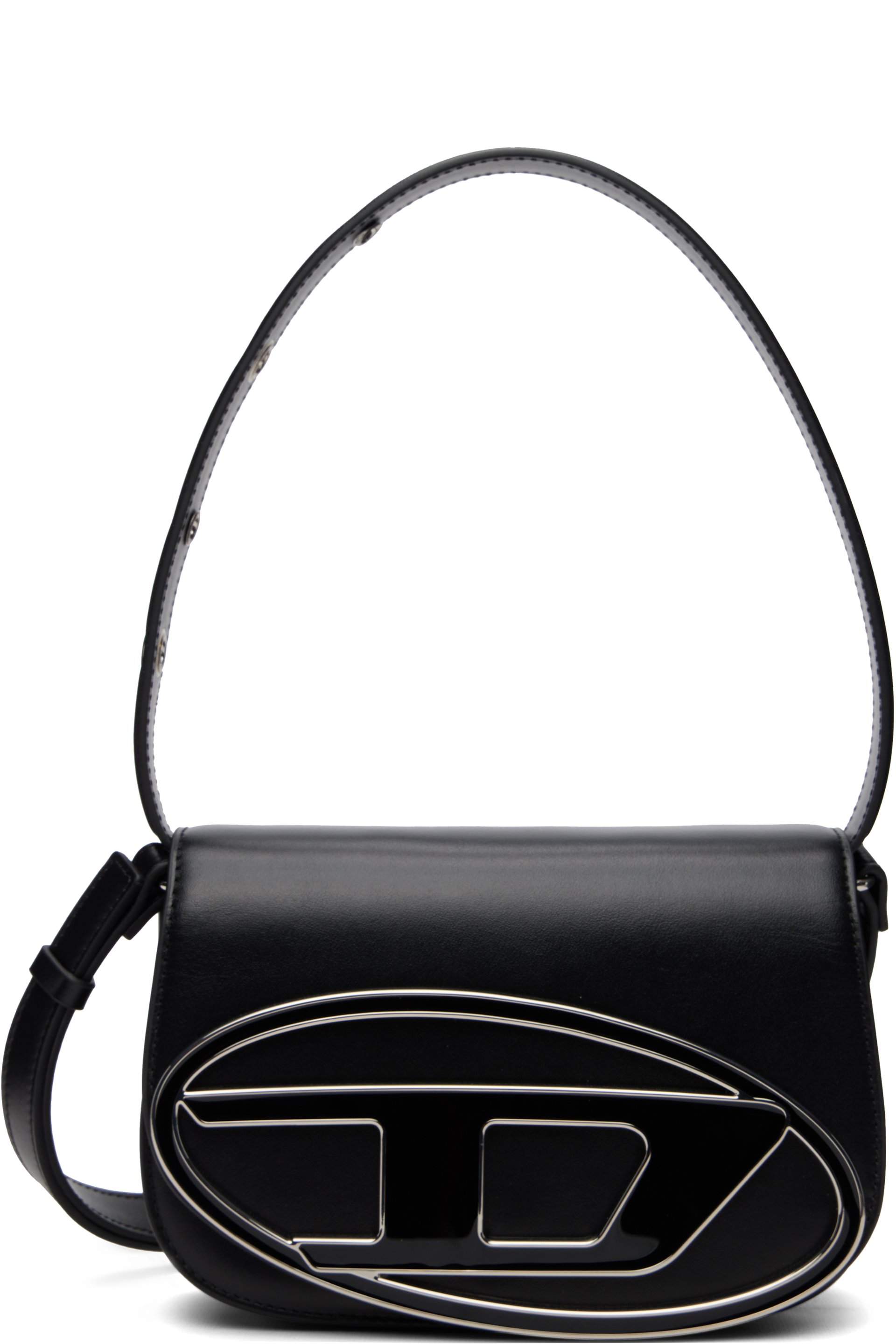 Diesel - Black 1DR Iconic Handle Charms Shoulder Bag