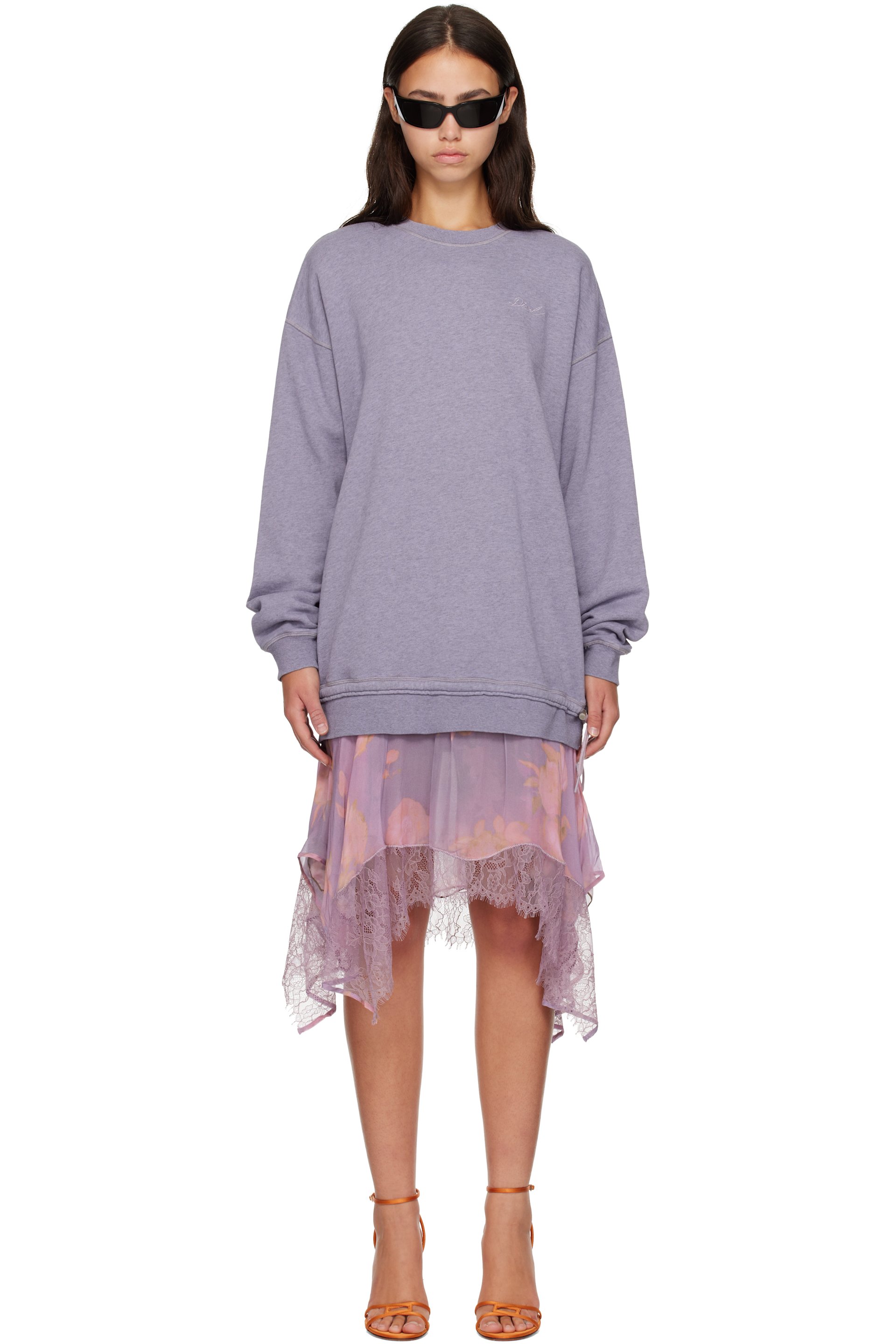 Diesel - Purple Sweatshirt Minidress