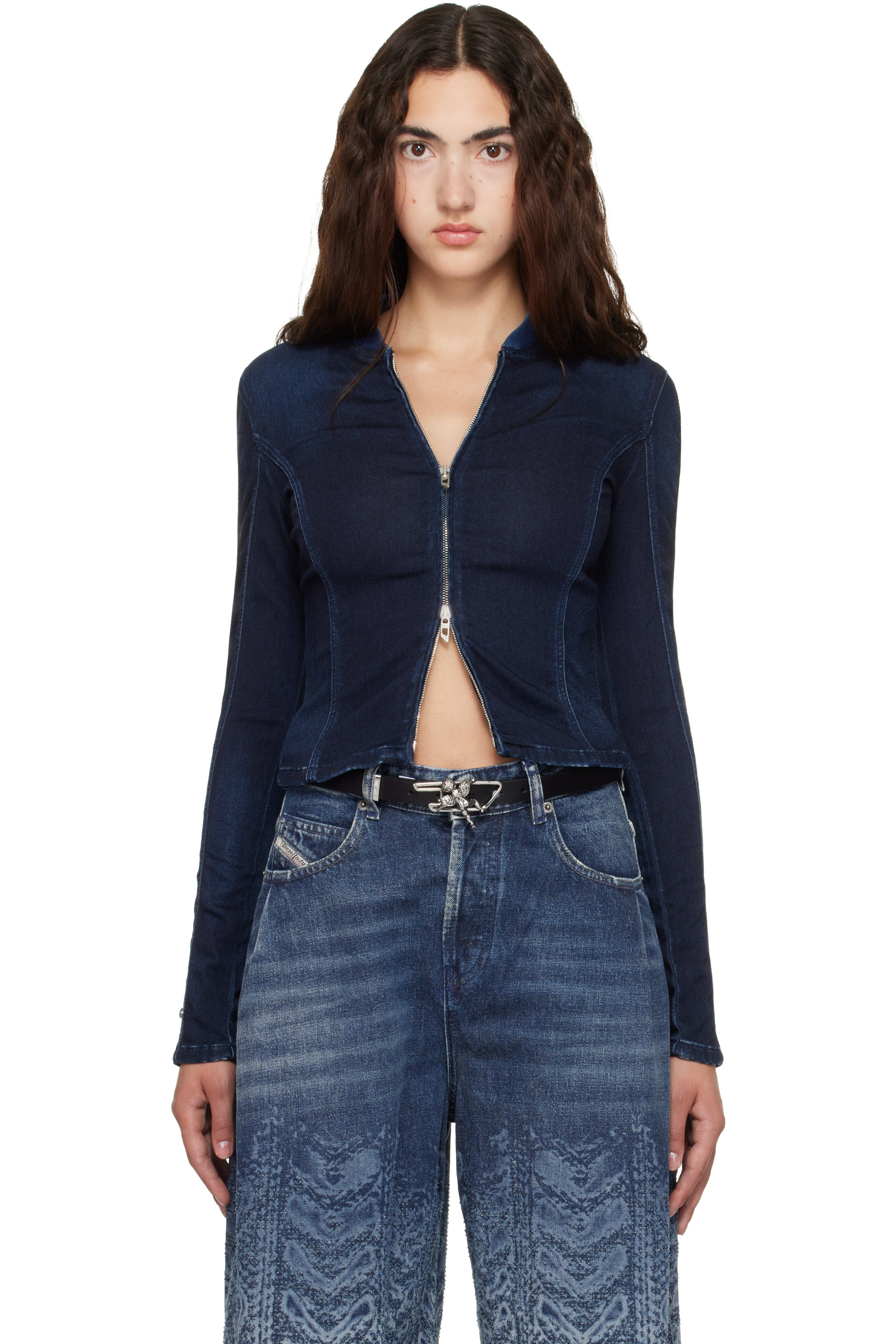 Diesel - Navy Cropped Jogg Jacket
