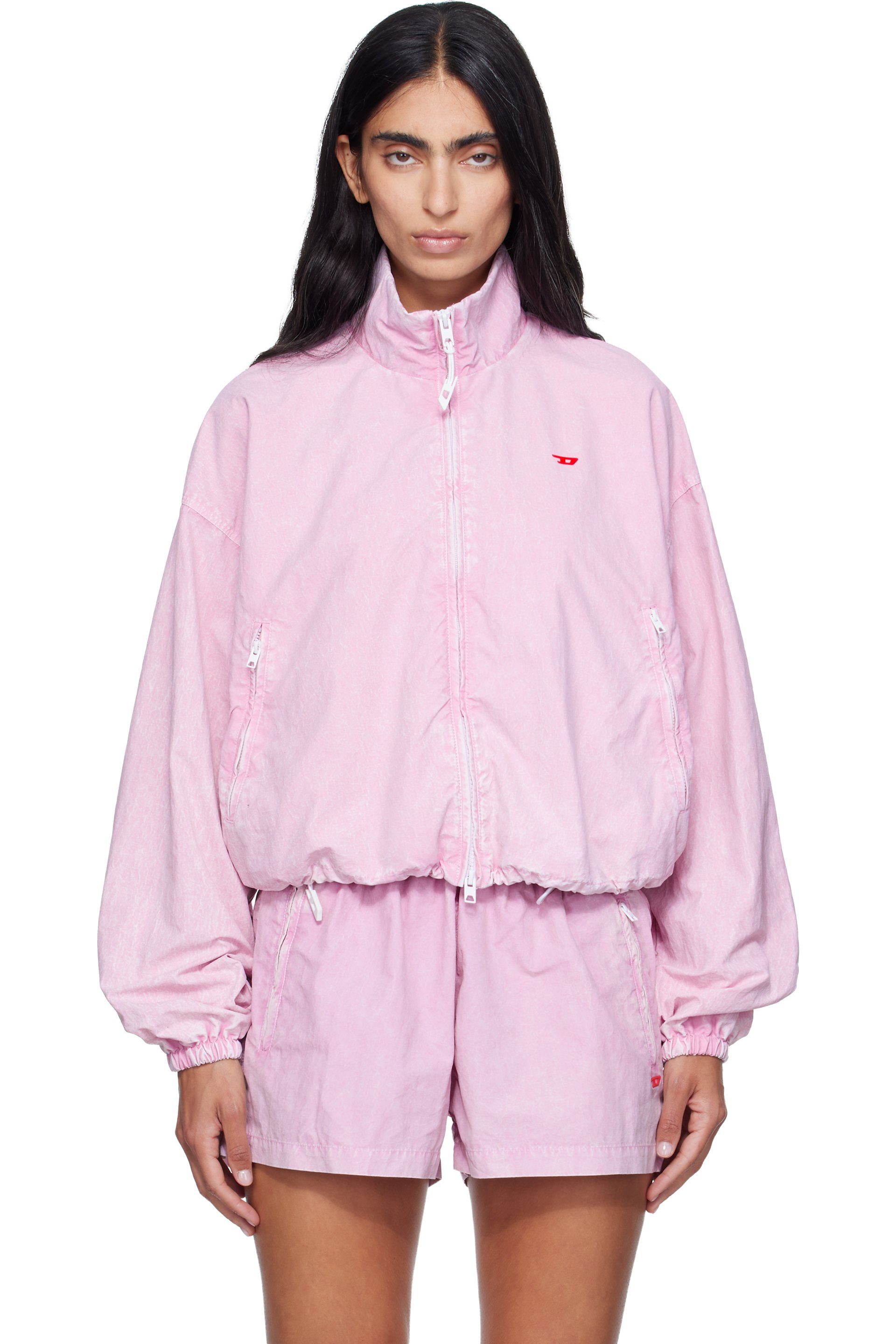 Diesel - Pink Faded Bomber Jacket