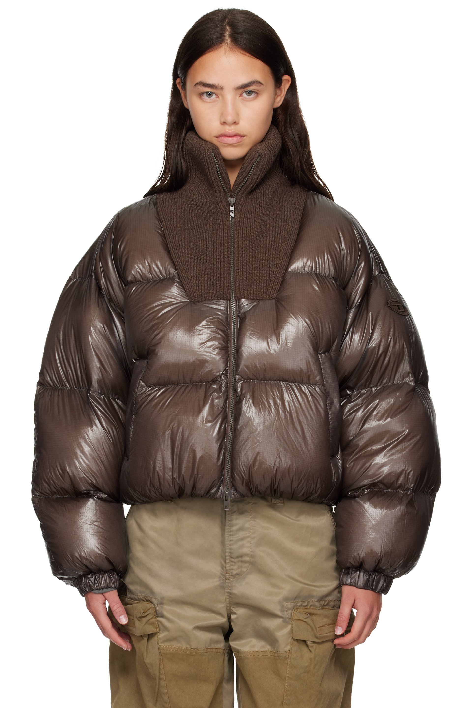 Diesel - Brown Puffer Down Jacket