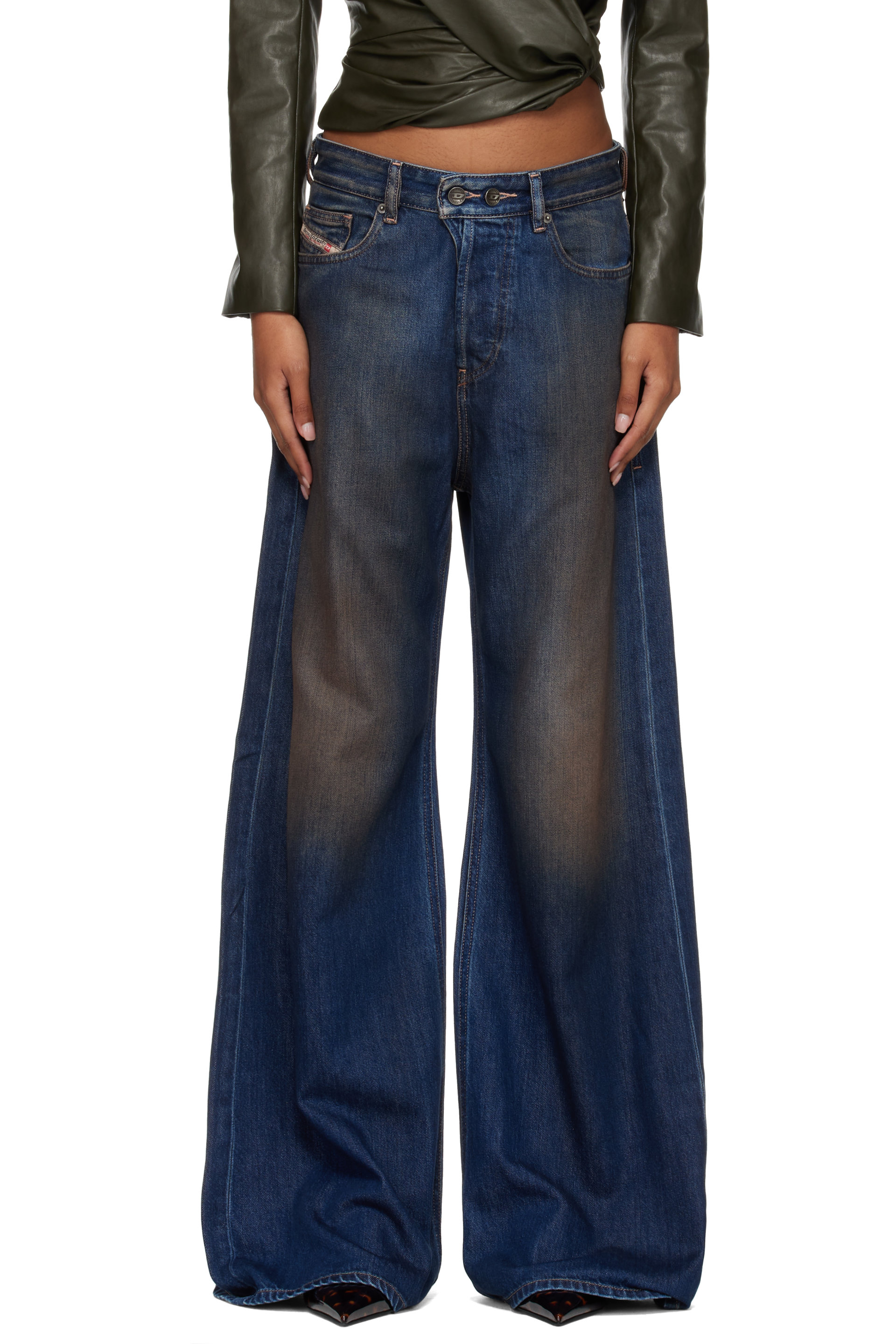 Diesel - Jean décontracté 1996 D-Sire bleu marine à taille basse