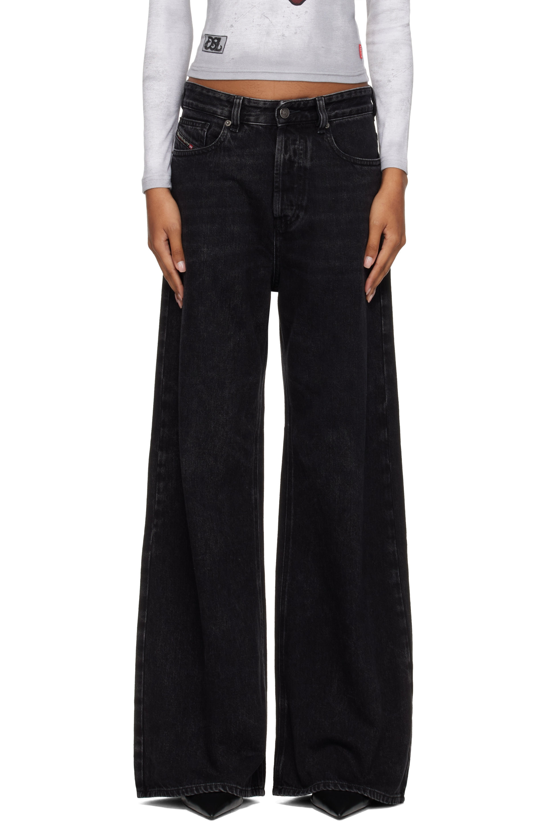 Diesel - Jean décontracté 1996 D-Sire noir à taille basse