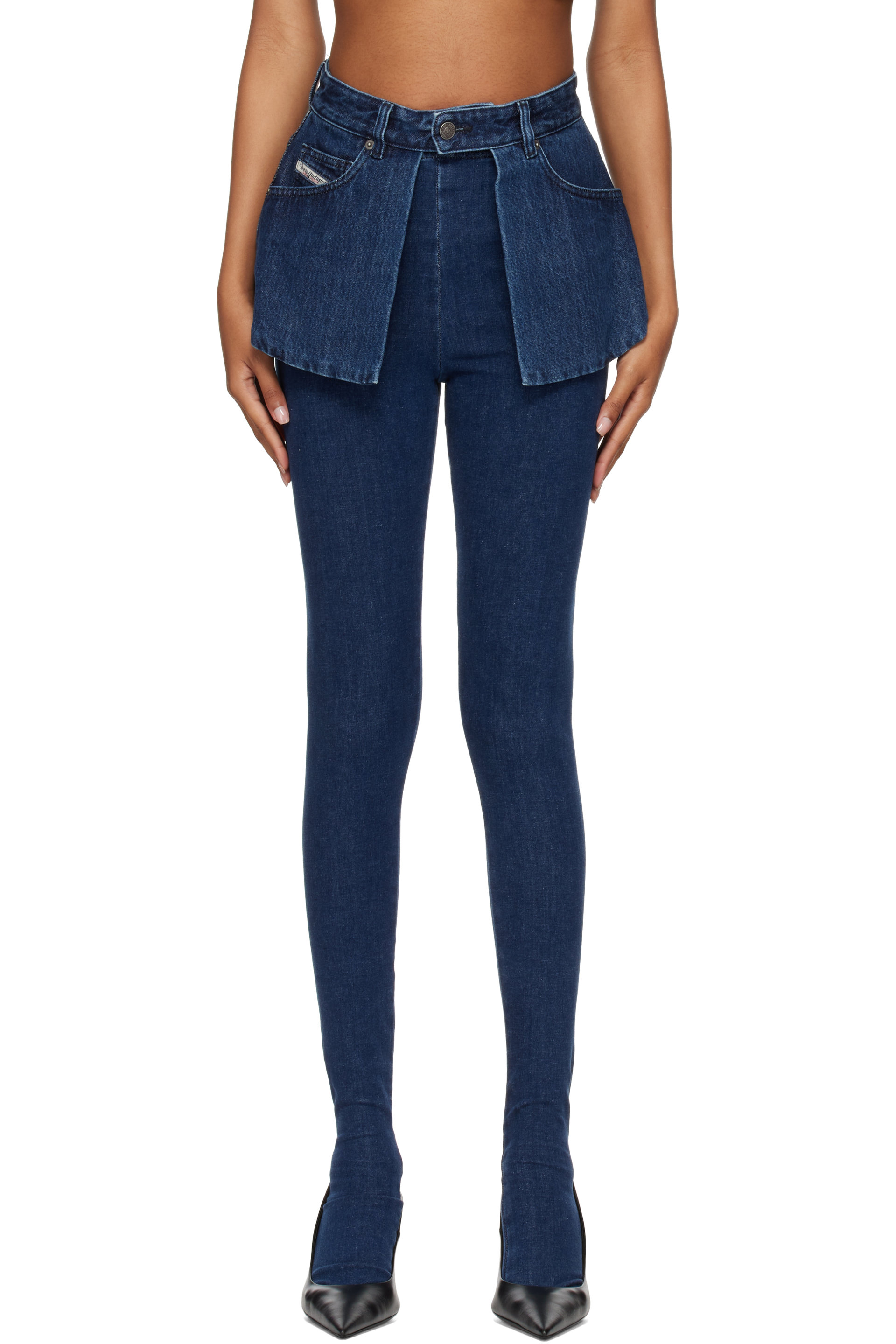 Diesel - Blue D-Spika Regular Waist Skinny Jeans