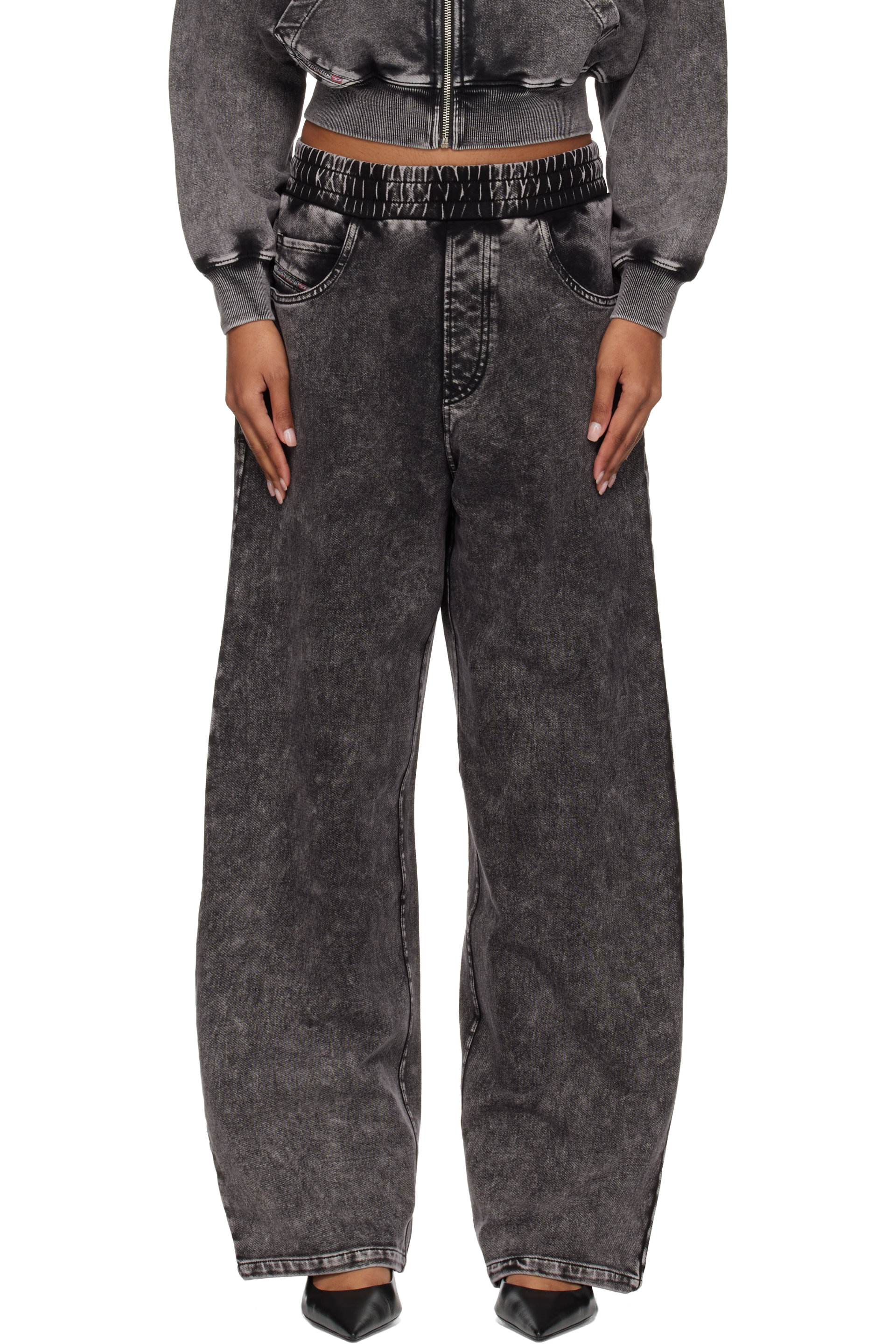 Diesel - Gray Denim Effect Sweatpants