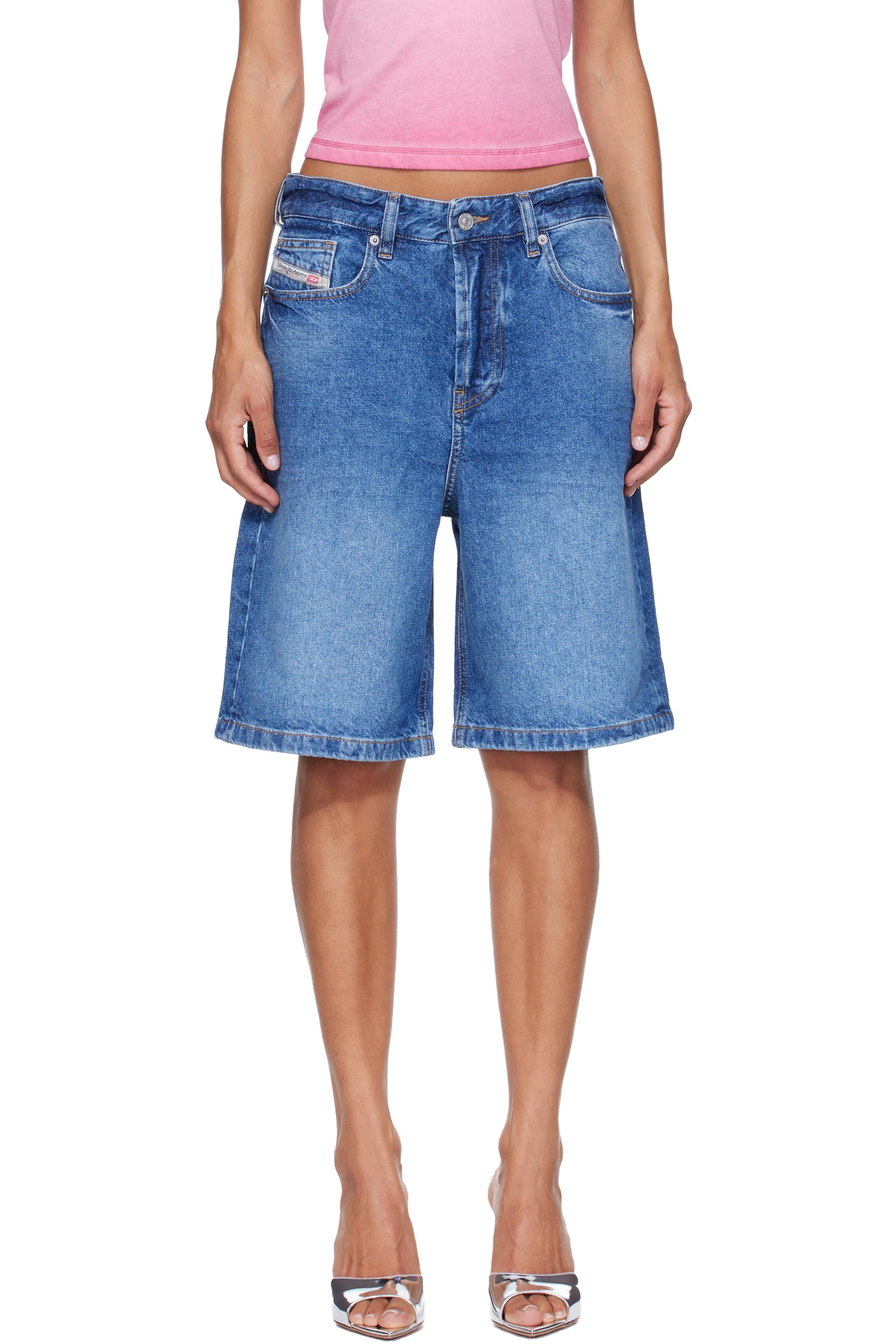 Diesel - Blue De-Sire-Short Denim Shorts