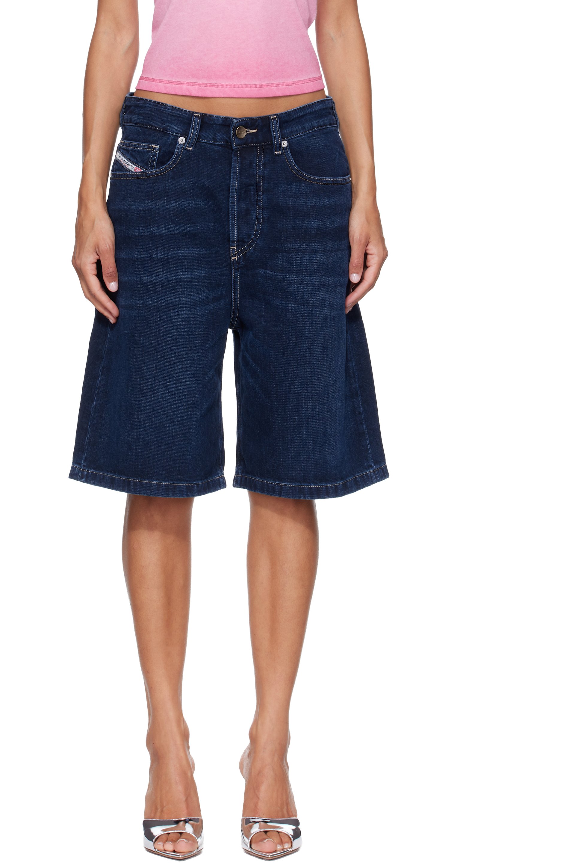 Diesel - Navy De-Sire-Short Denim Shorts