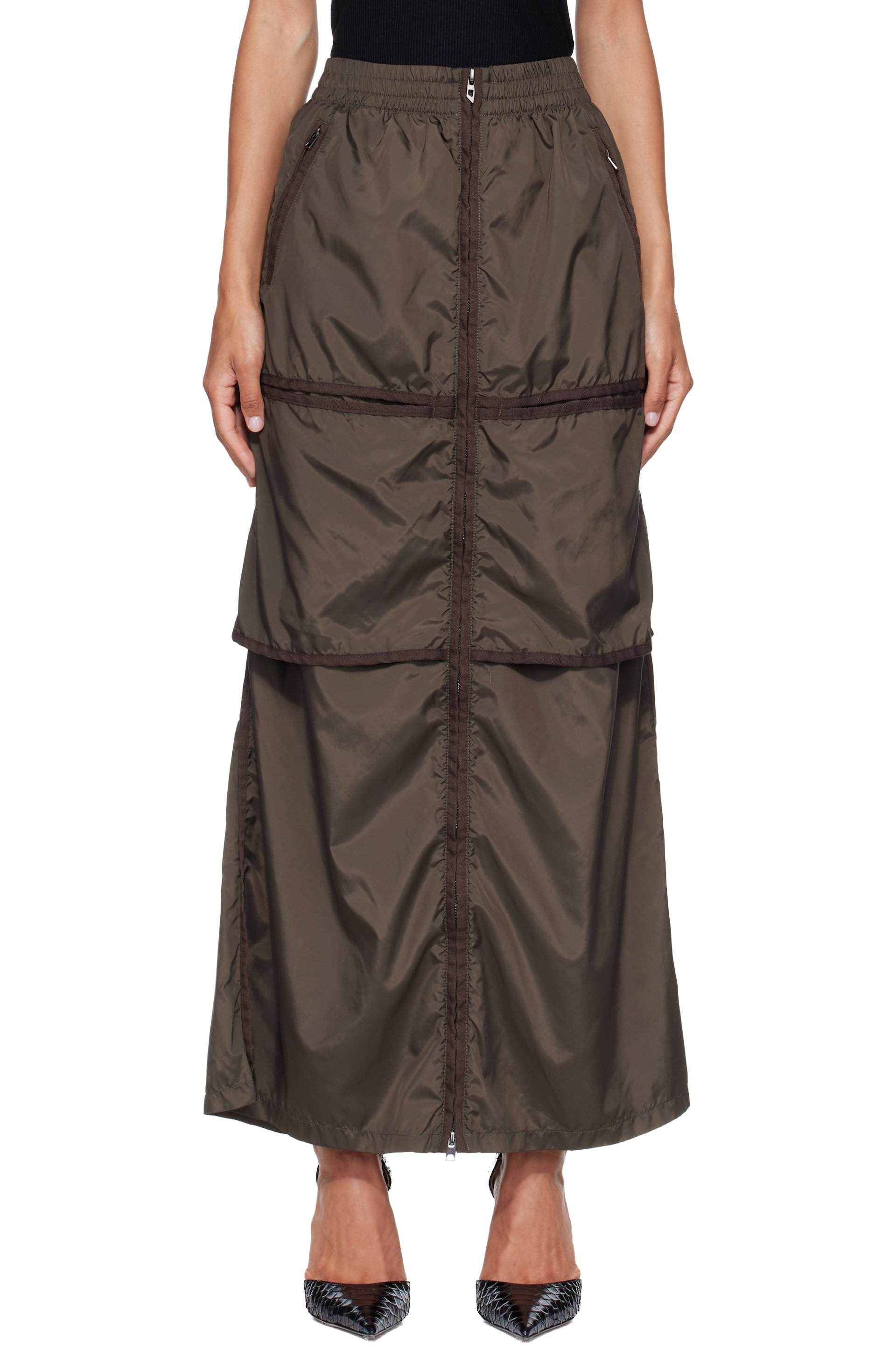 Diesel - Khaki Windbreaker Maxi Skirt