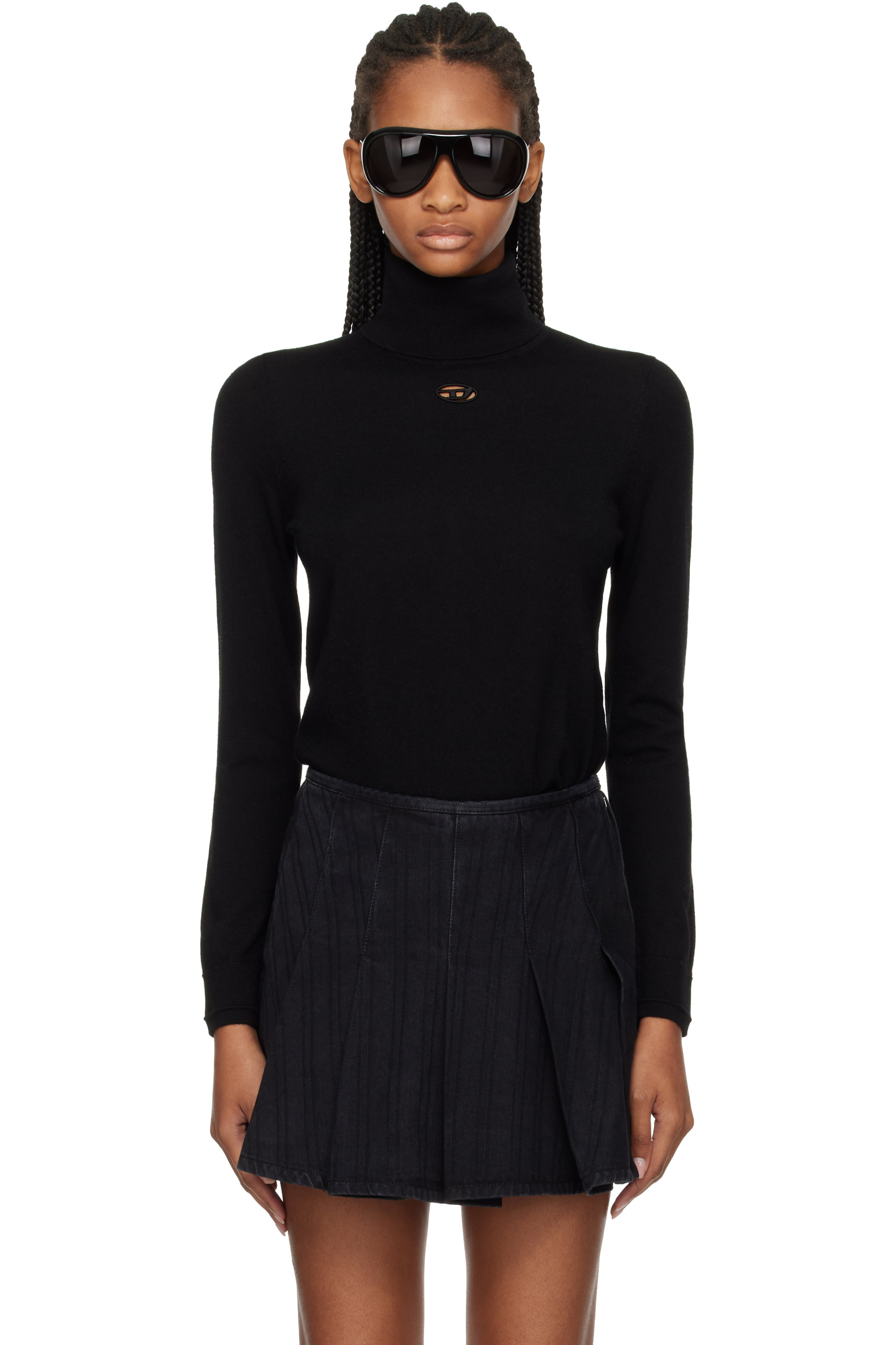 Diesel - Black M-Alinesa-Tn Turtleneck