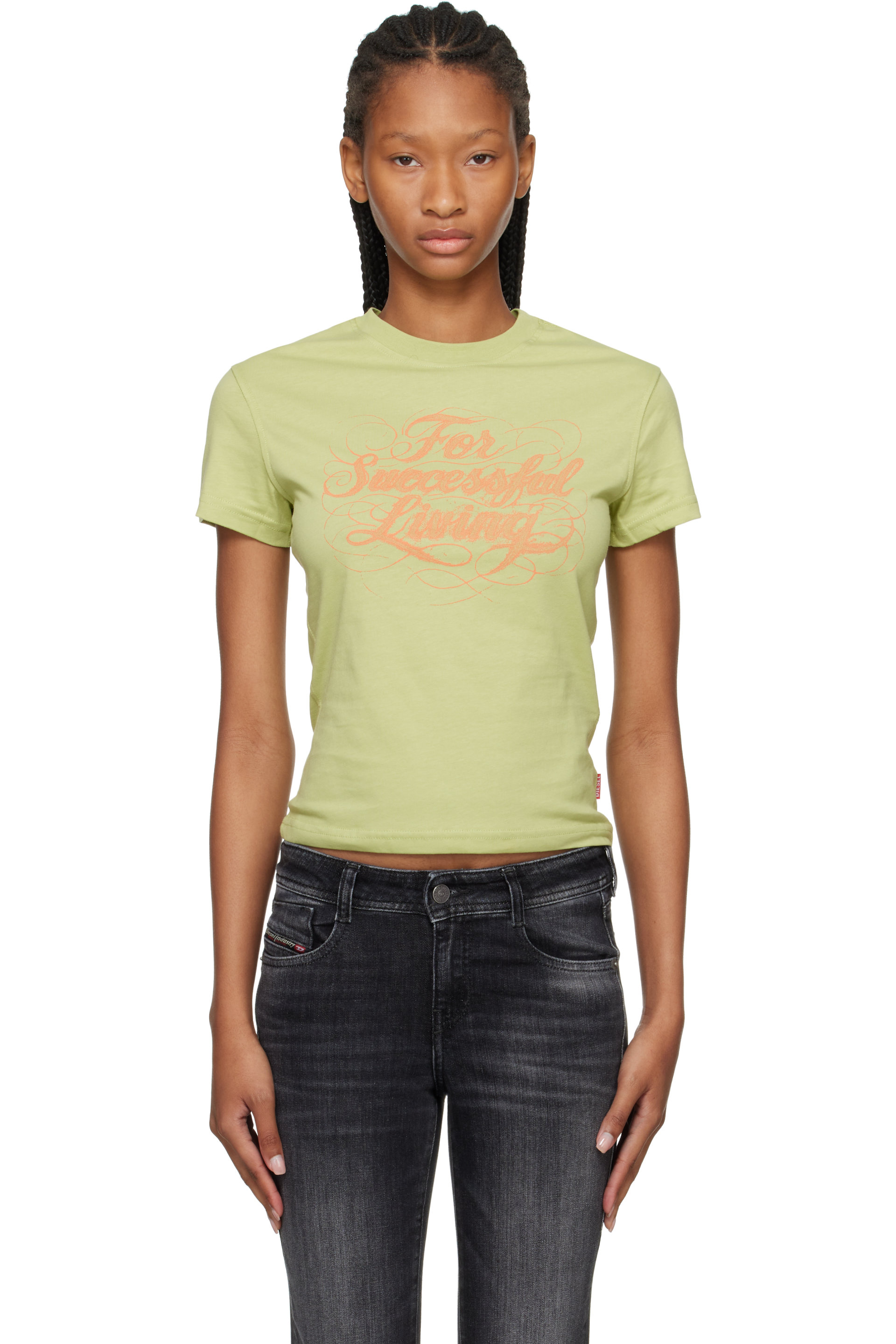 Diesel - Green Logo Print T-shirt