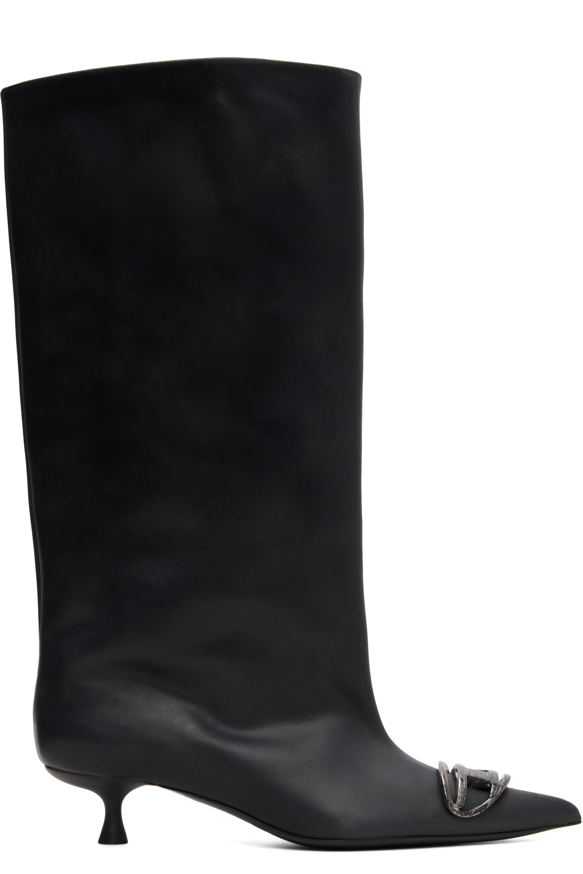 Diesel - Black D-Venus Tube Knee Boots