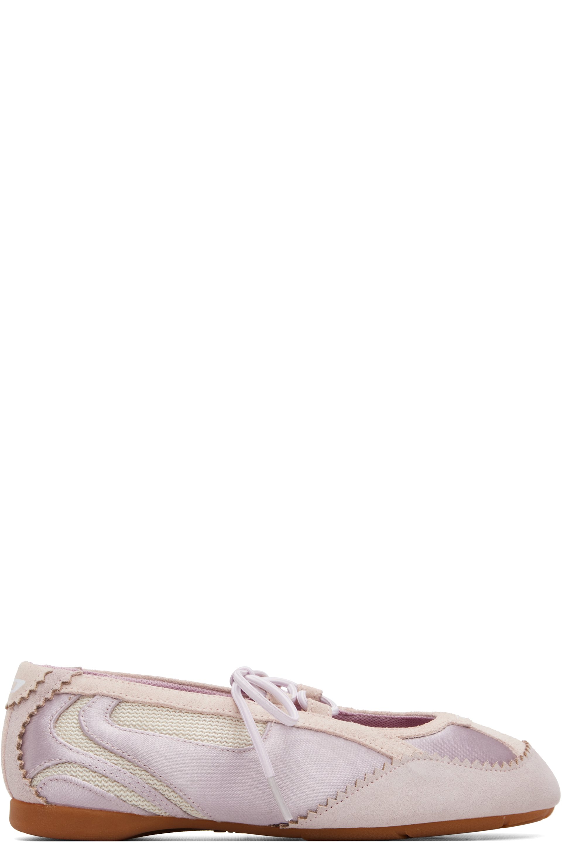 Diesel - Purple D-Mile Lace-Up Ballerina Flats