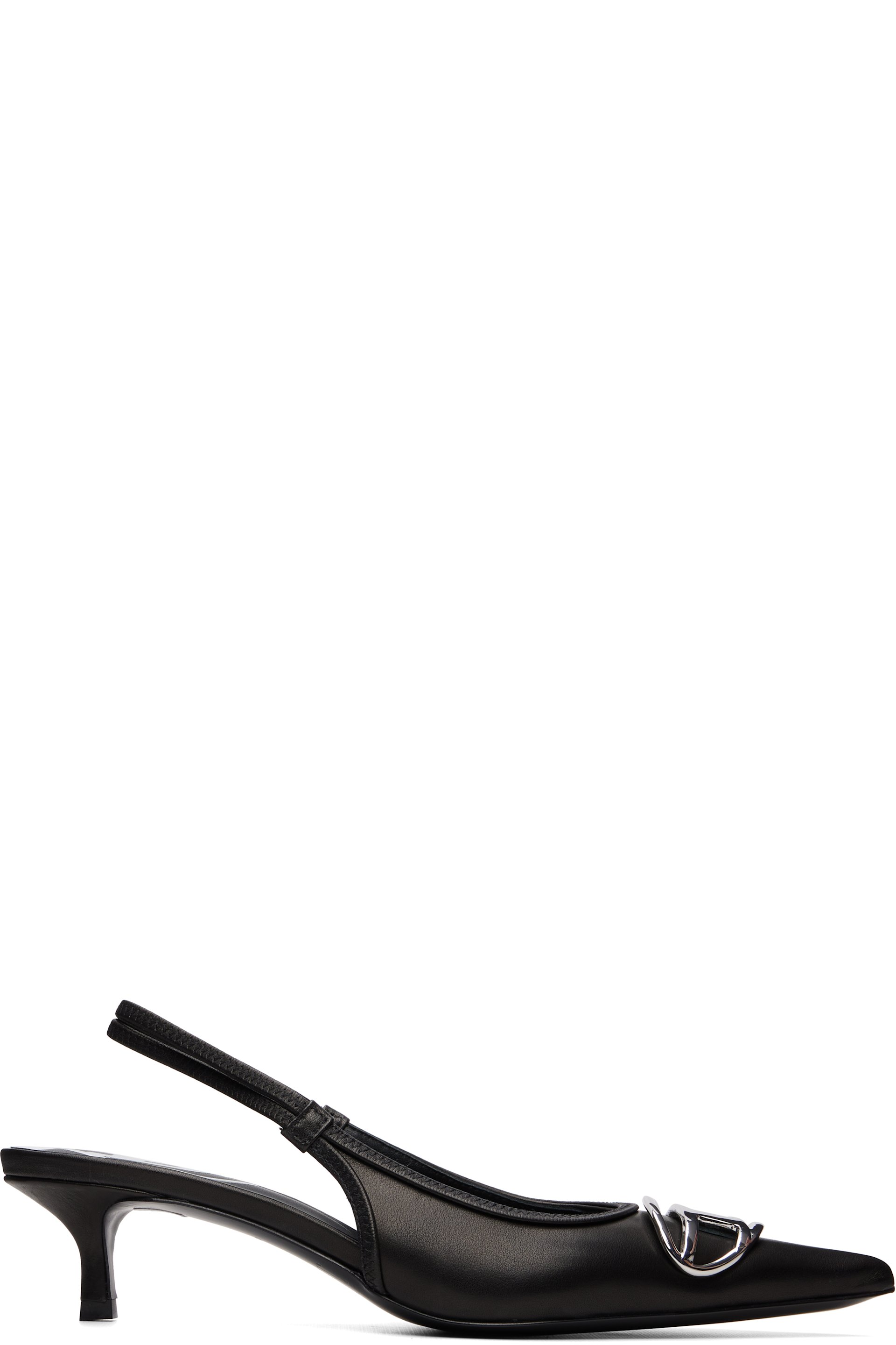 Diesel - Black D-Venus Sb 40 Slingback Heels