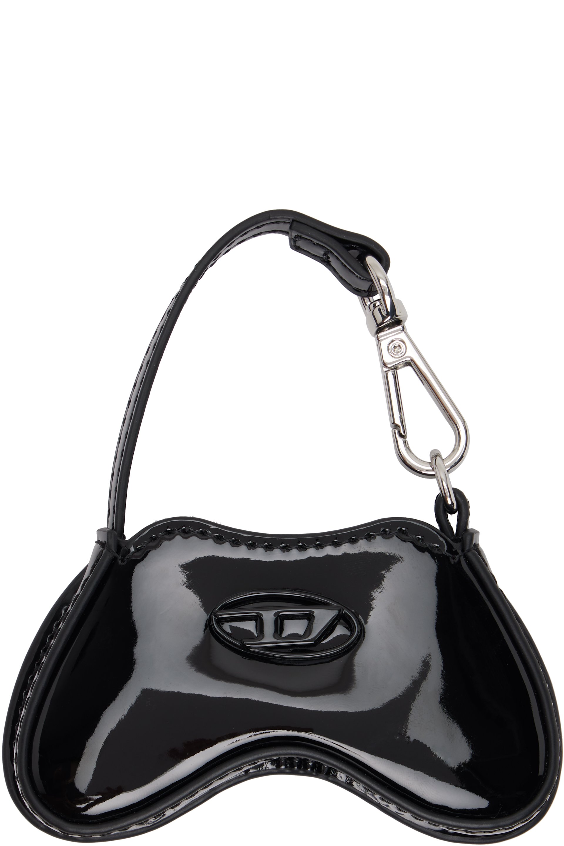 Diesel - Black Glossy Mirror Bag Charm