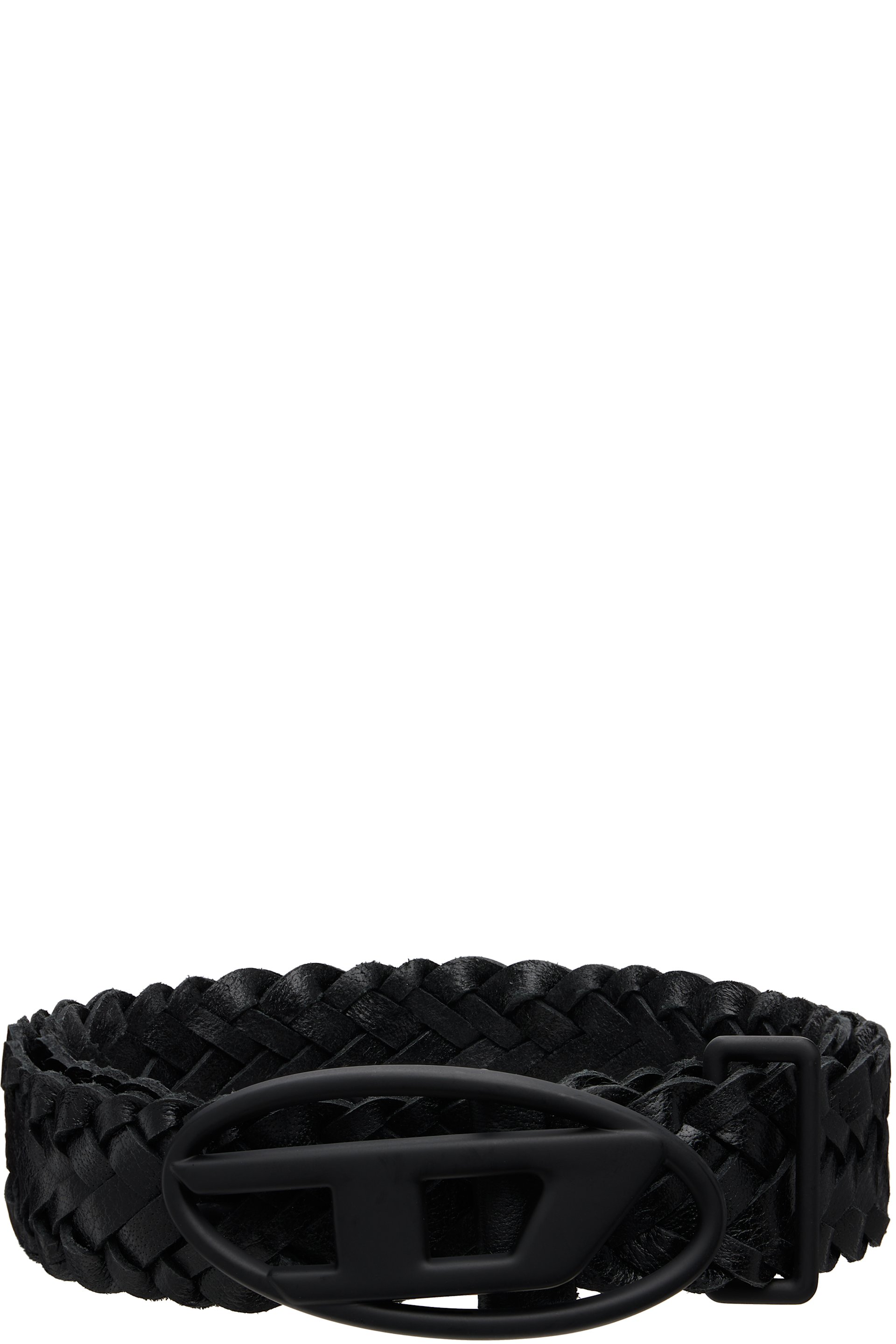 Diesel - Black 4cm Braided Leather Belt