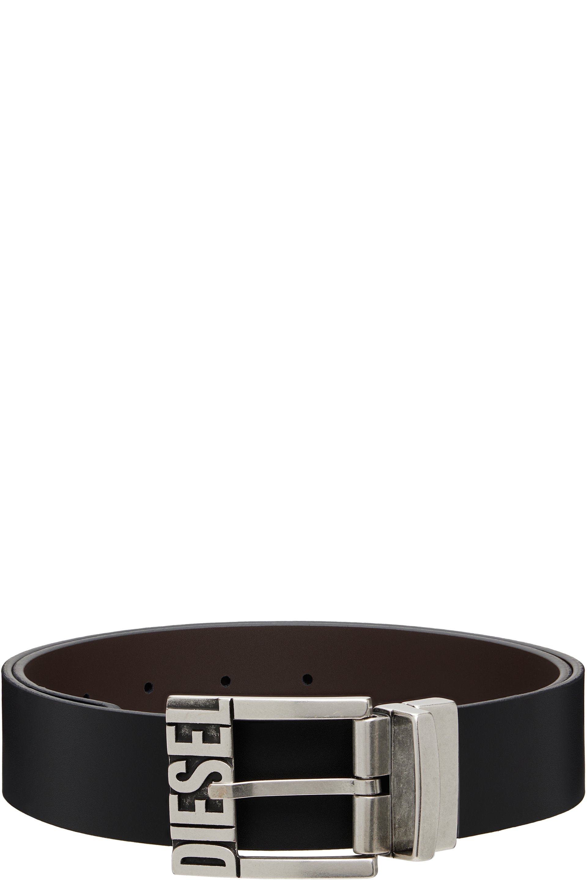 Diesel - Black Leather Reversible Belt